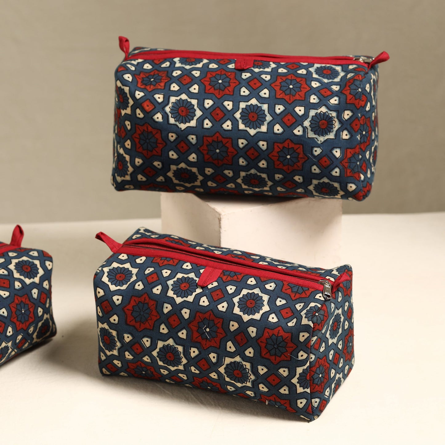 Handmade Cotton Toiletry Bags (Set of 3) 06