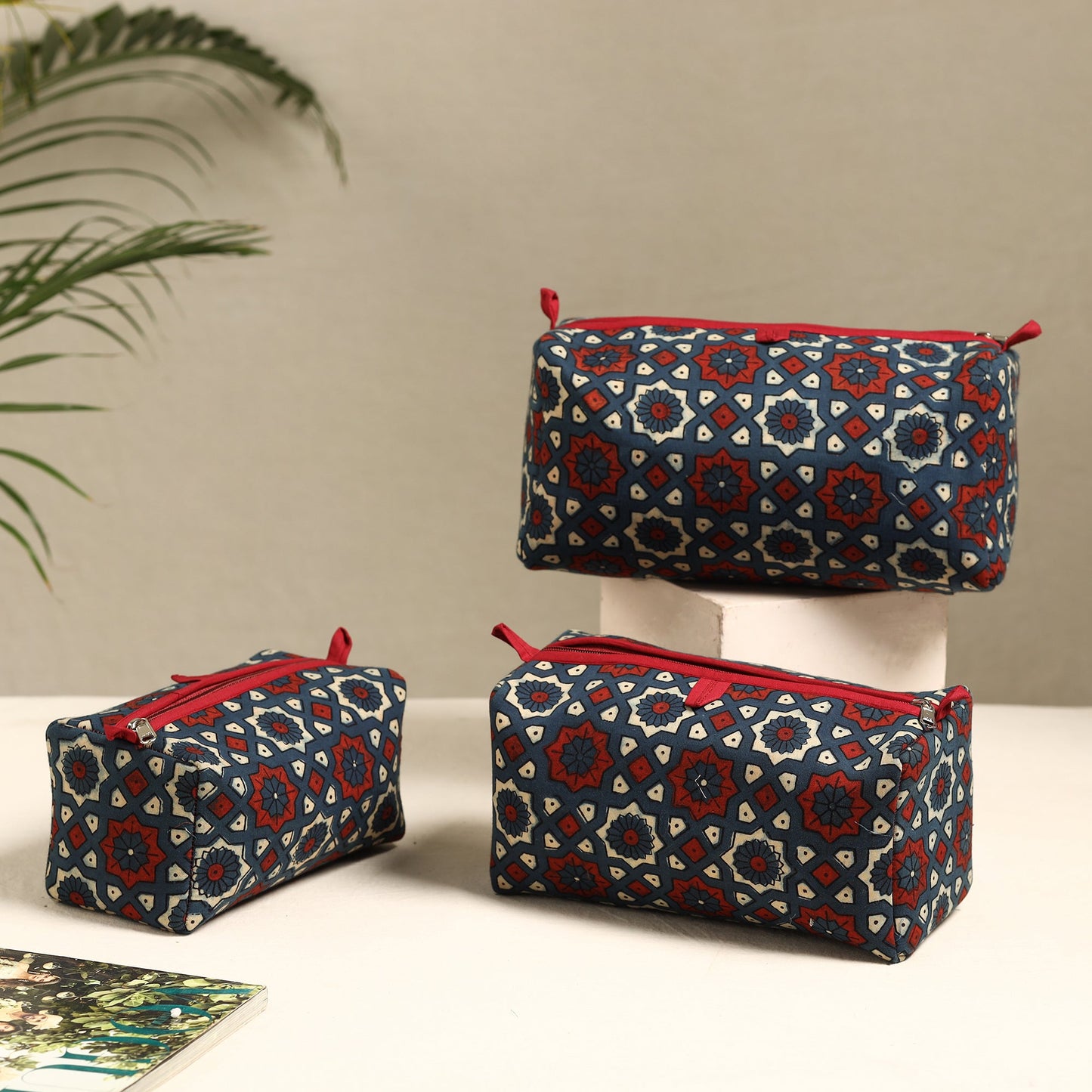 Handmade Cotton Toiletry Bags (Set of 3) 06