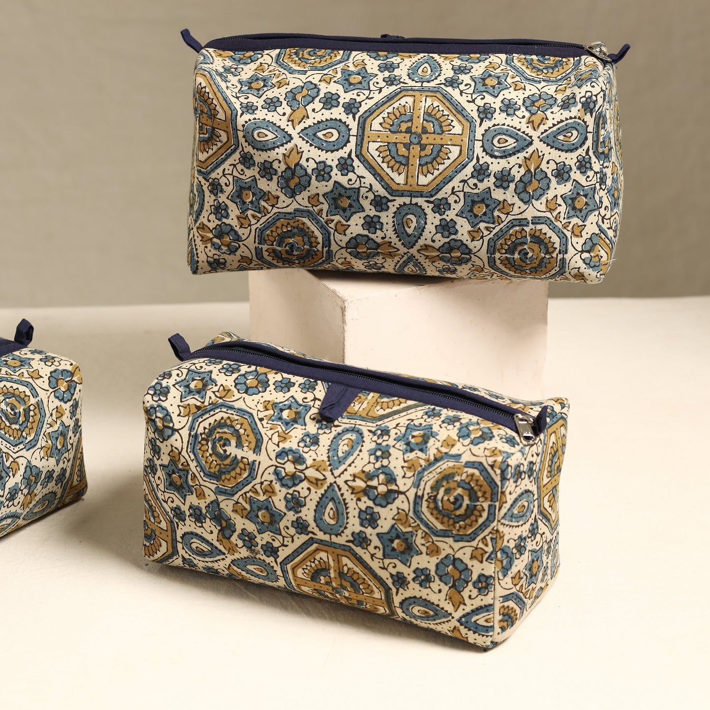Handmade Cotton Toiletry Bags (Set of 3) 16