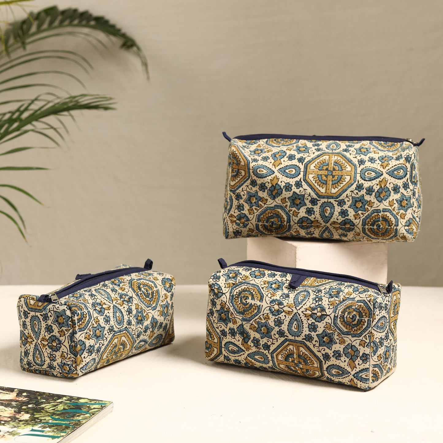 Handmade Cotton Toiletry Bags (Set of 3) 16