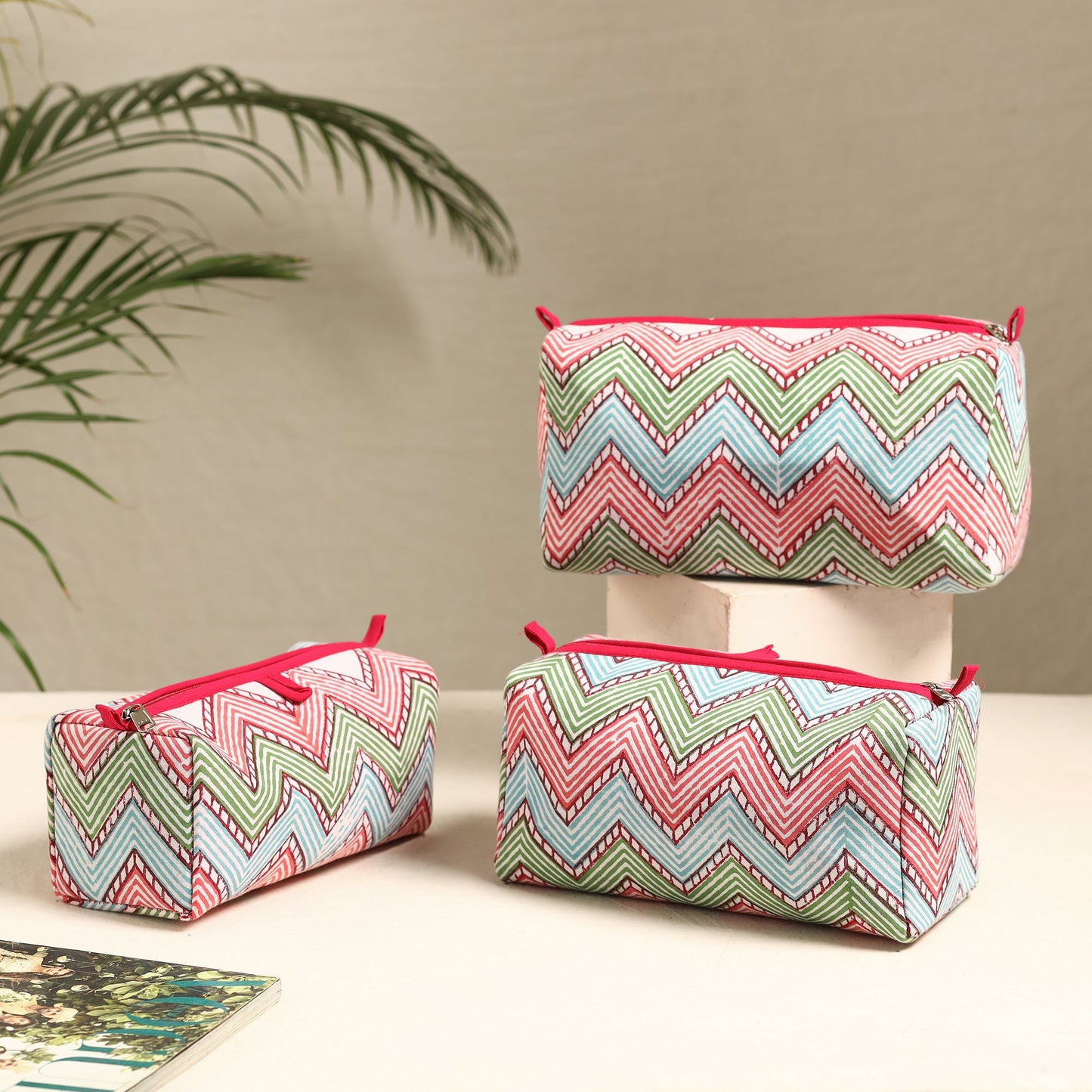 Handmade Cotton Toiletry Bags (Set of 3) 16