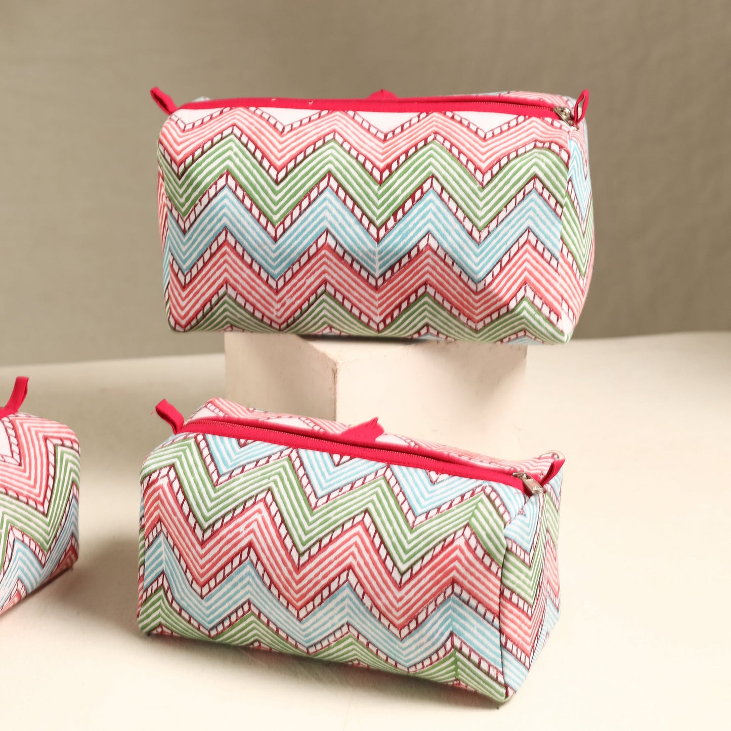 Handmade Cotton Toiletry Bags (Set of 3) 16