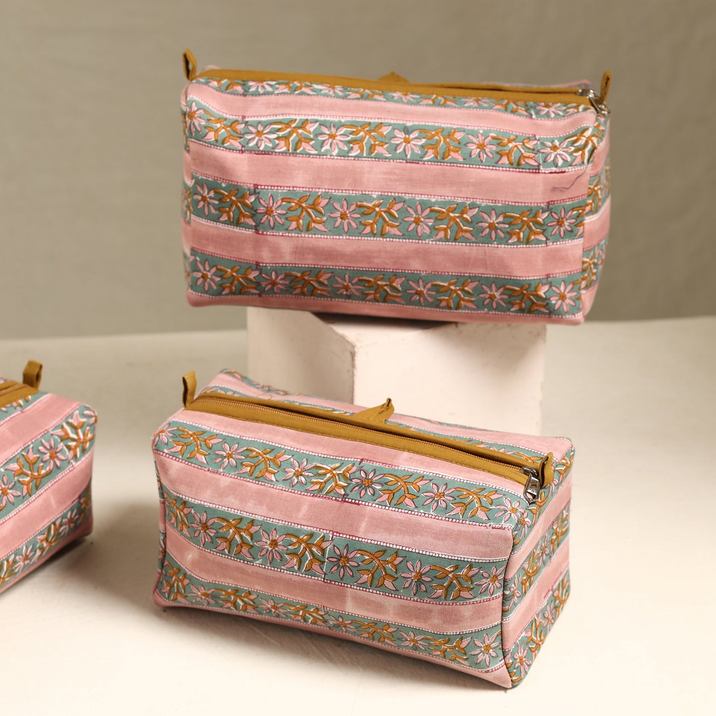 Handmade Cotton Toiletry Bags (Set of 3) 52