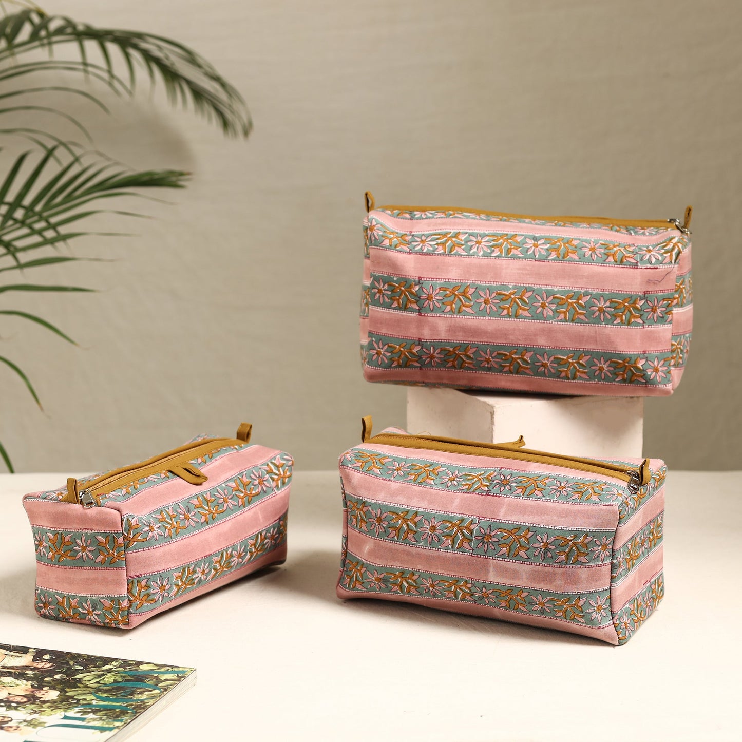 Handmade Cotton Toiletry Bags (Set of 3) 52