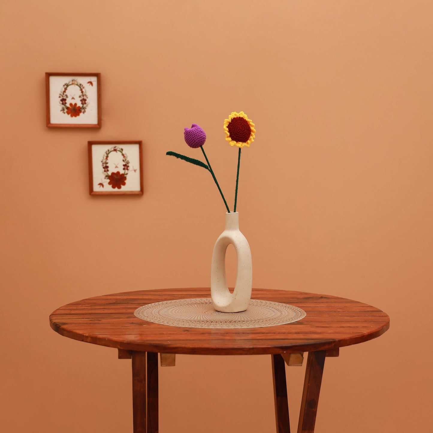 Handmade crochet flower sticks (set of 2) 14 - handcrafted