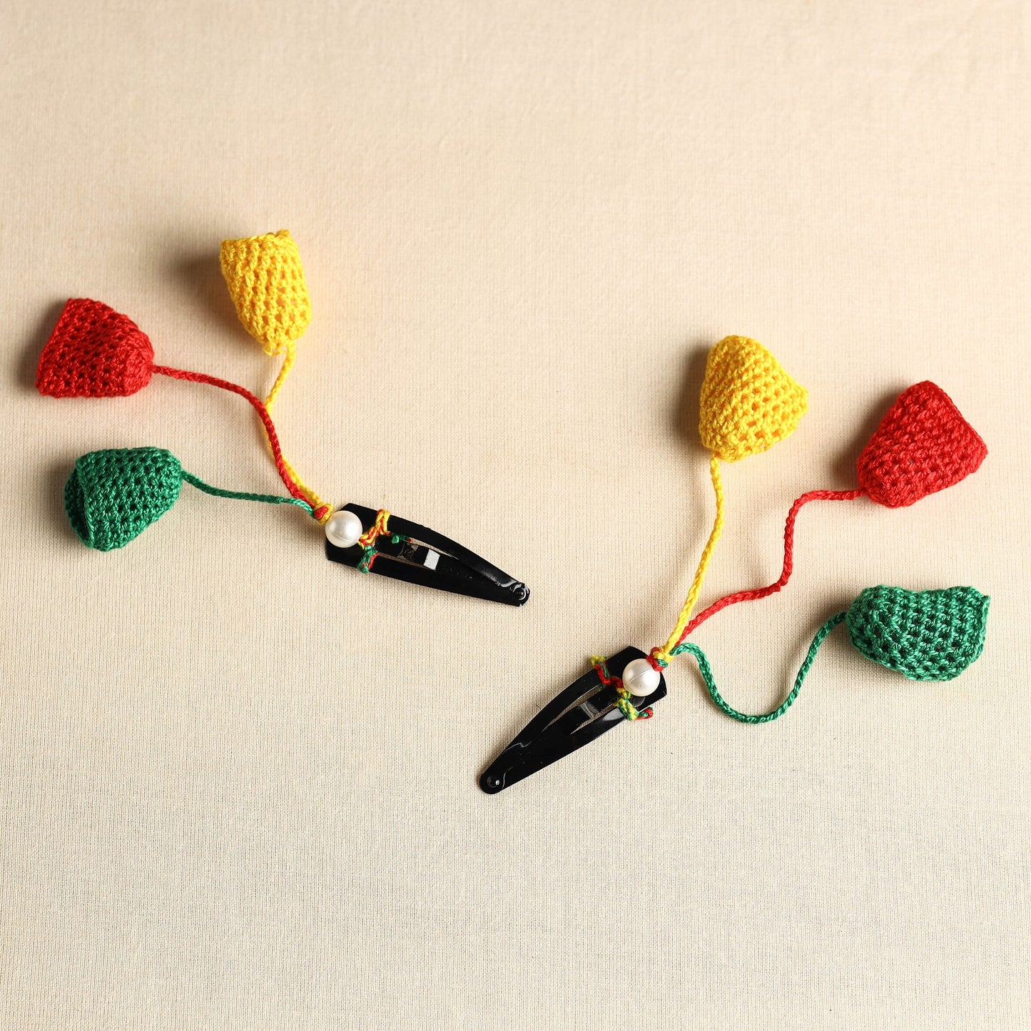 Handmade Crochet Tik-Tak Hair Clip (set of 2)