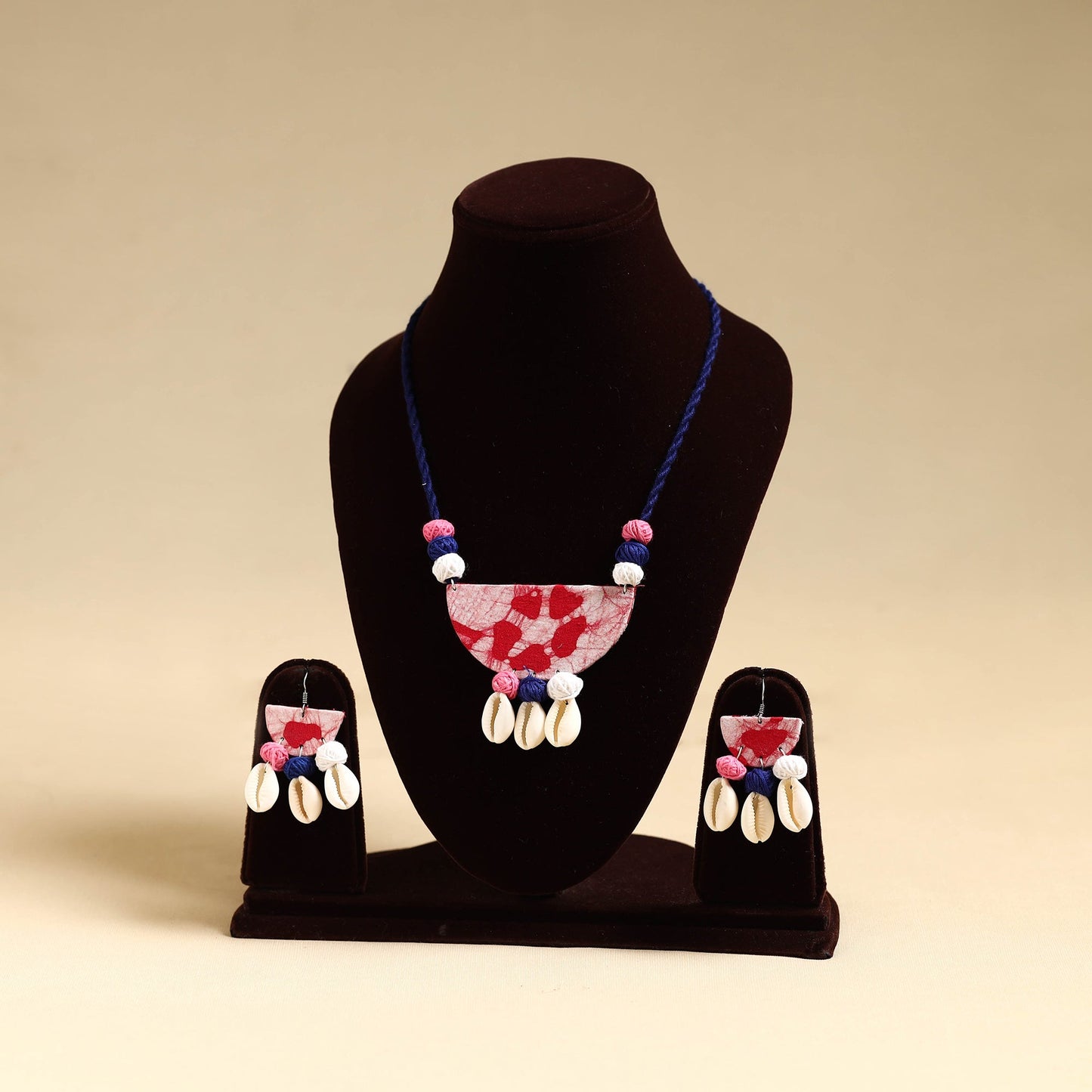 Multicolor - handmade fabart shell necklace set 34