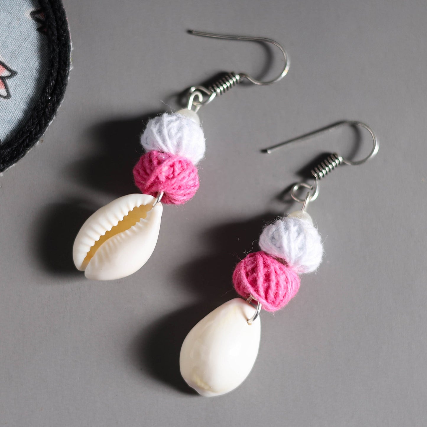 Multicolor - handmade fabart shell work necklace set 17