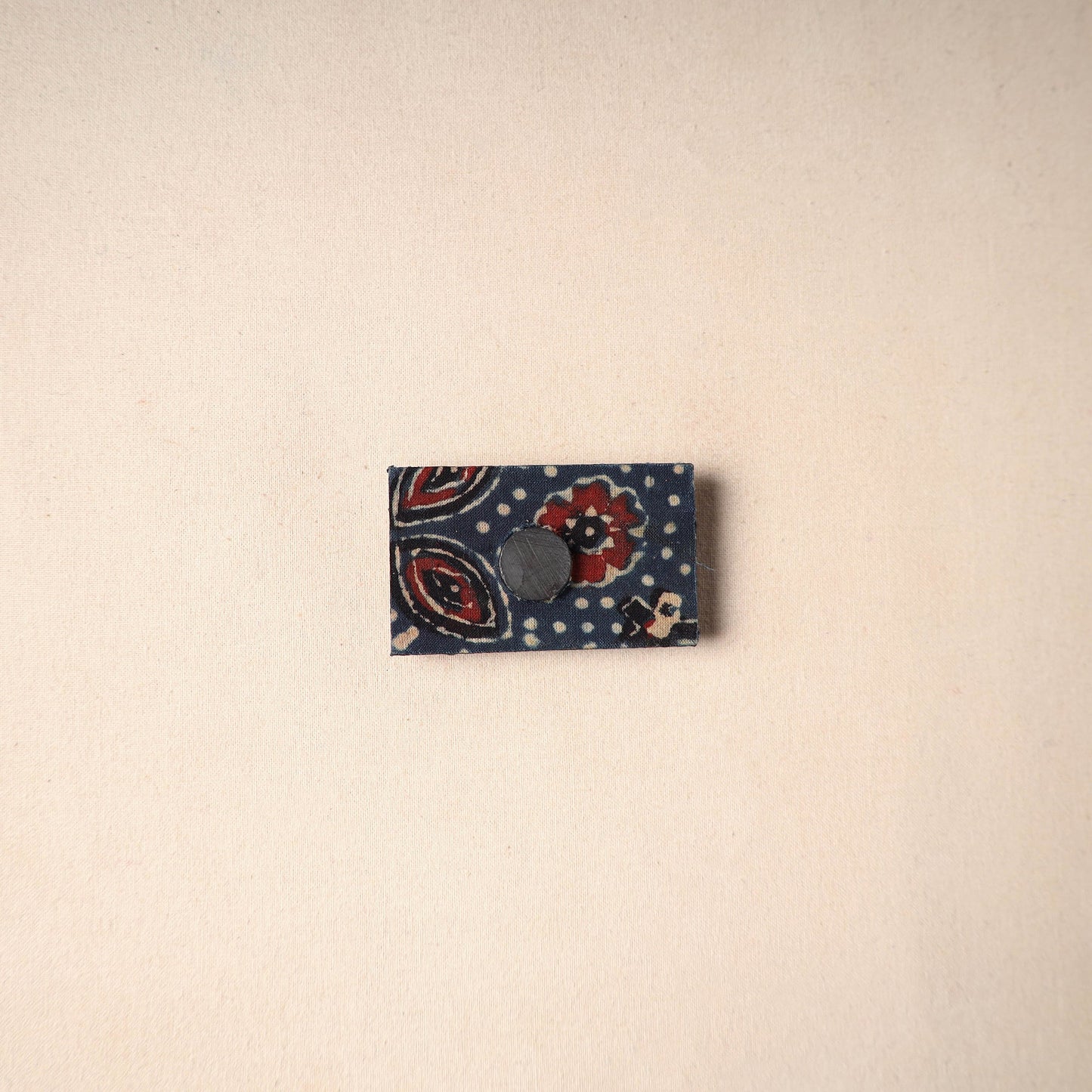 Multicolor - handmade fabart wooden magnet 67 - handcrafted