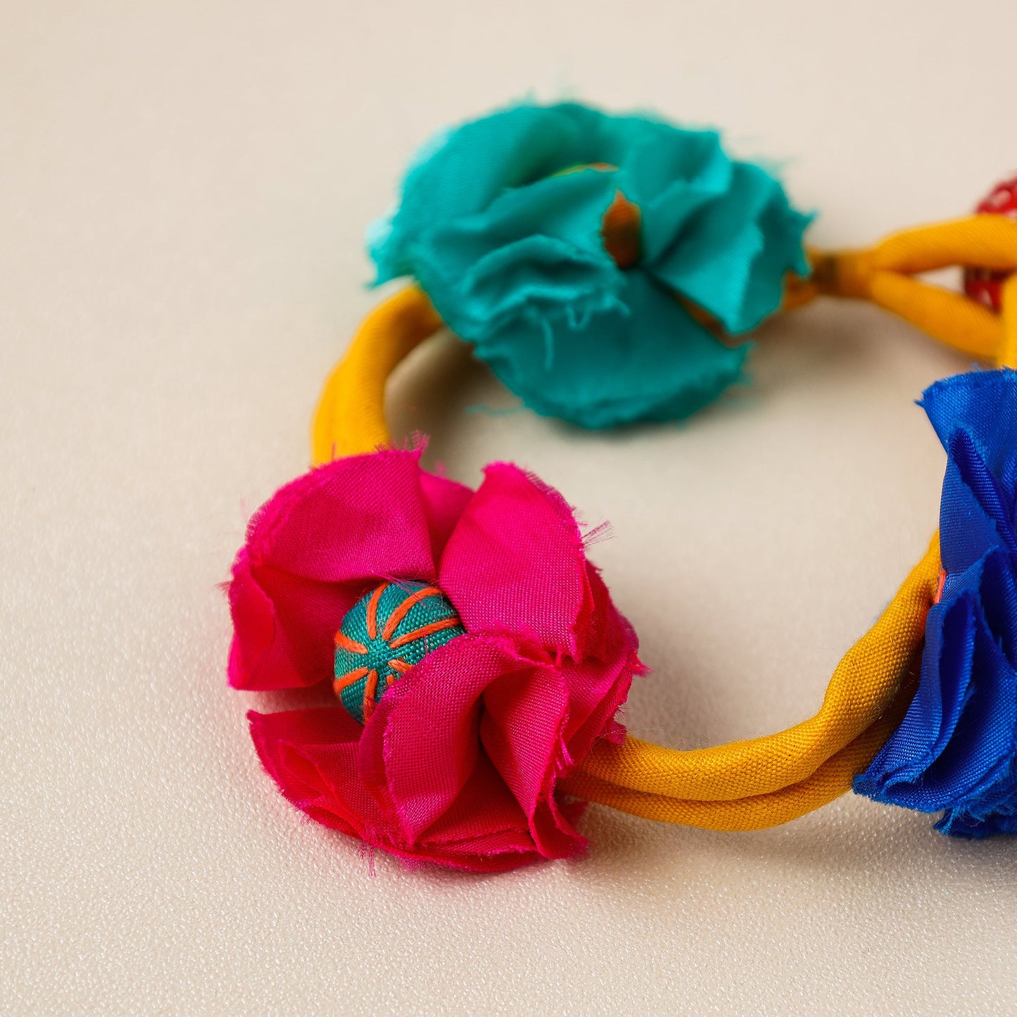 Handmade Flower Anklet by Jugaad