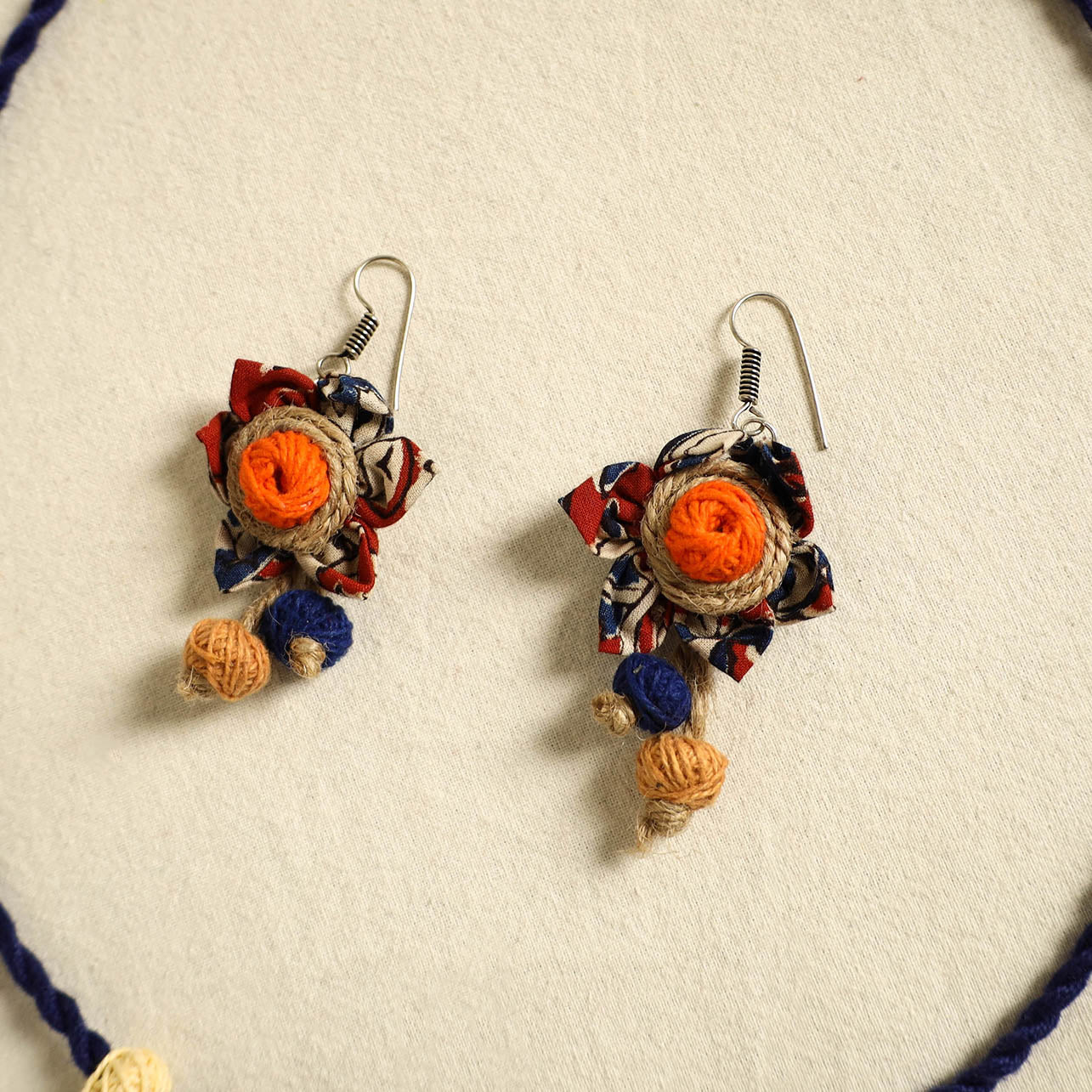 Handmade Jute Fabart Necklace Set