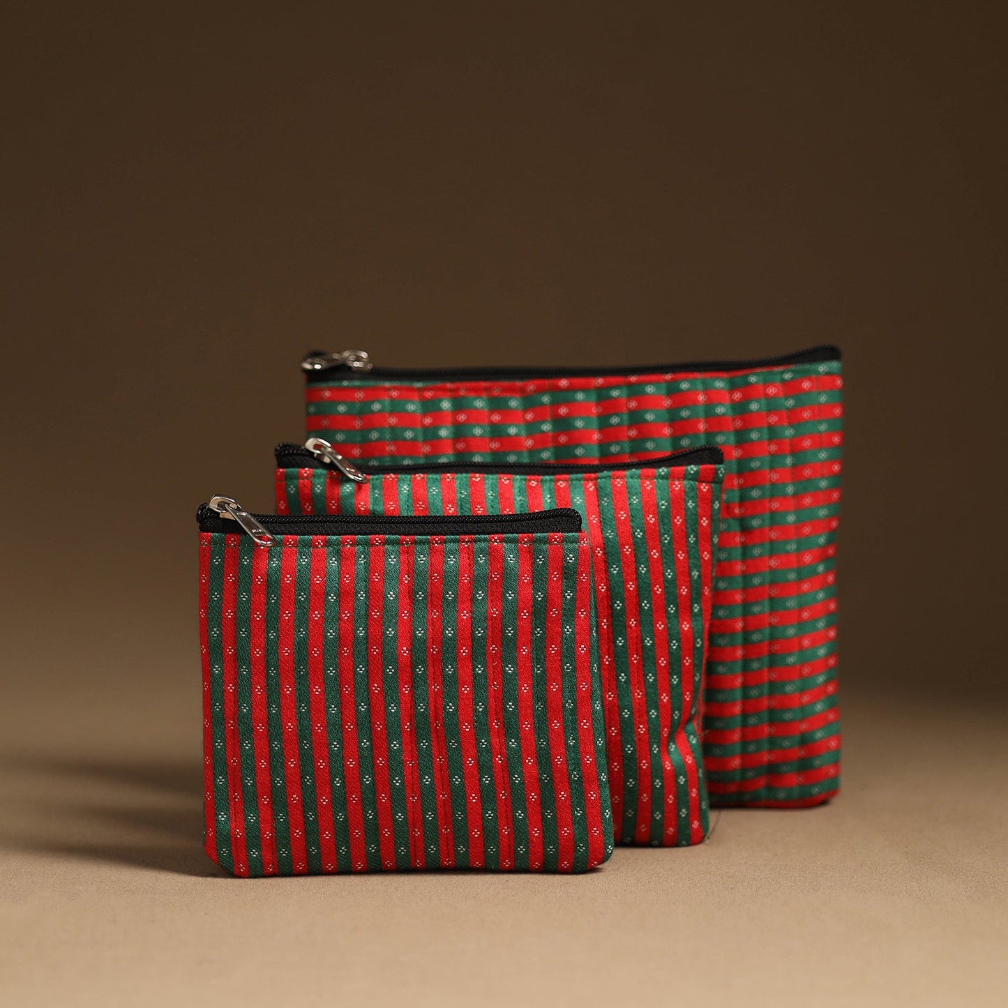Handmade Mashru Silk Utility Pouch 36