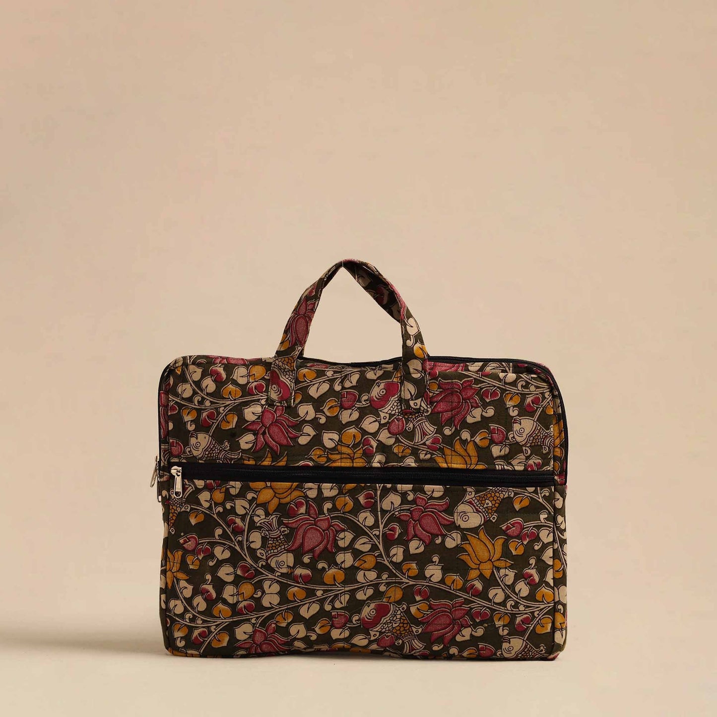Multicolor Handmade Quilted Cotton Laptop Bag