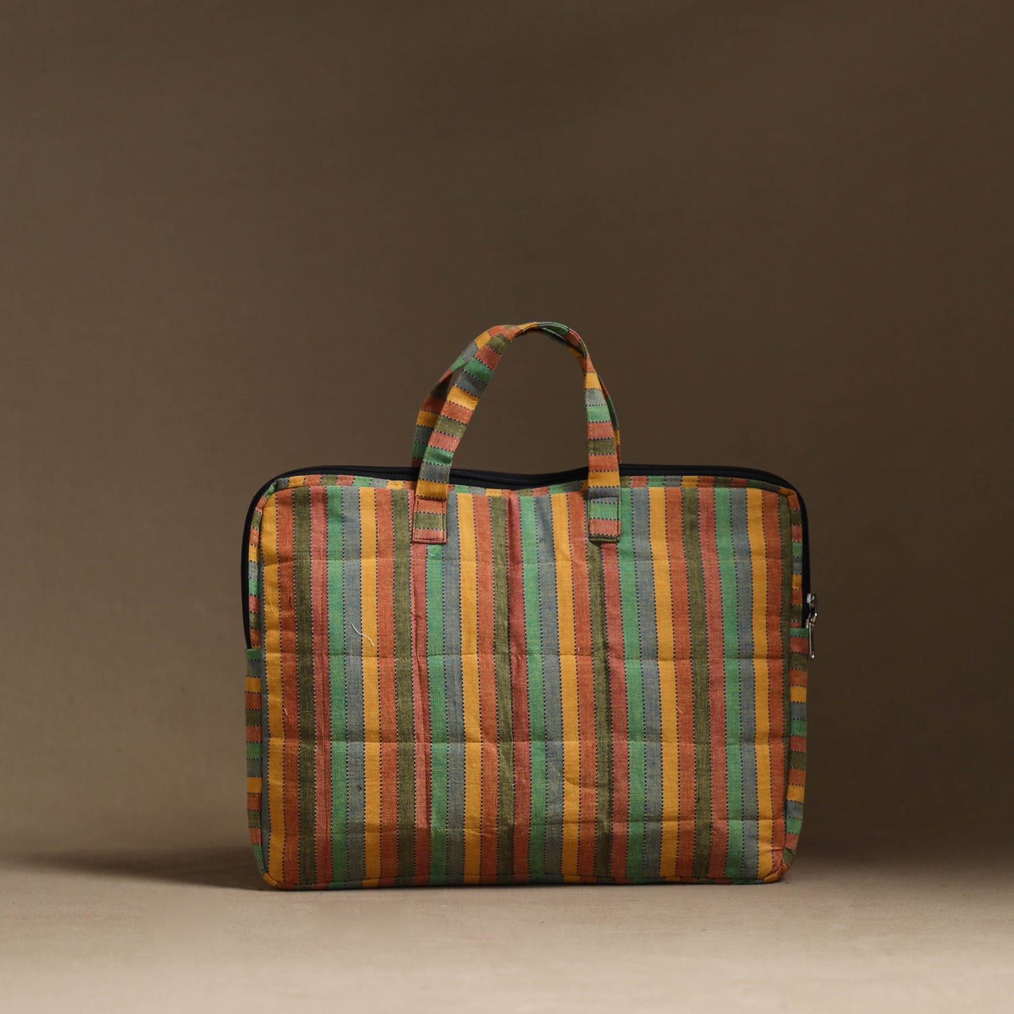 Multicolor Handmade Quilted Cotton Laptop Bag (13 x 16 in)