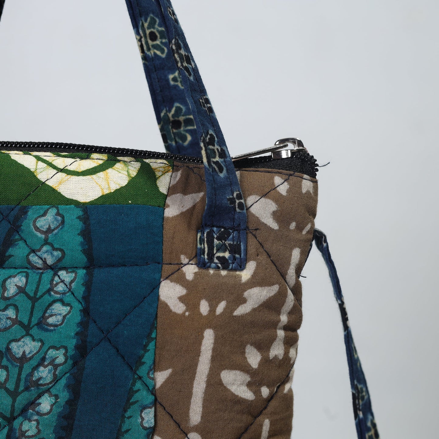 Handmade Quilted Cotton Patchwork Sling Bag 01
