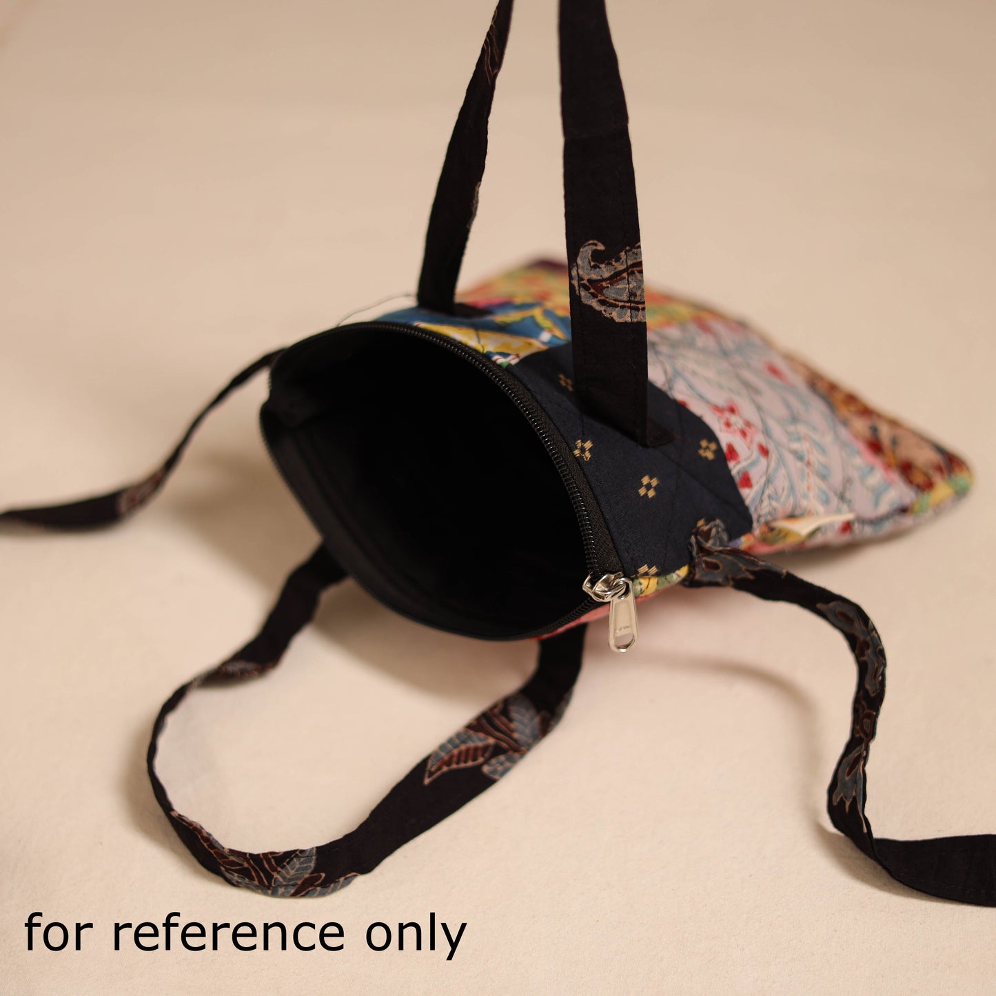 Multicolor - handmade quilted cotton patchwork sling bag 15