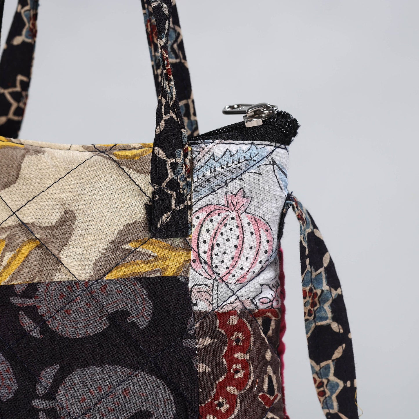 Handmade Quilted Cotton Patchwork Sling Bag 01