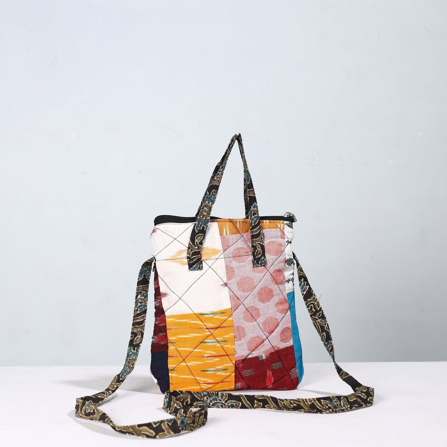 Handmade Quilted Cotton Patchwork Sling Bag 19