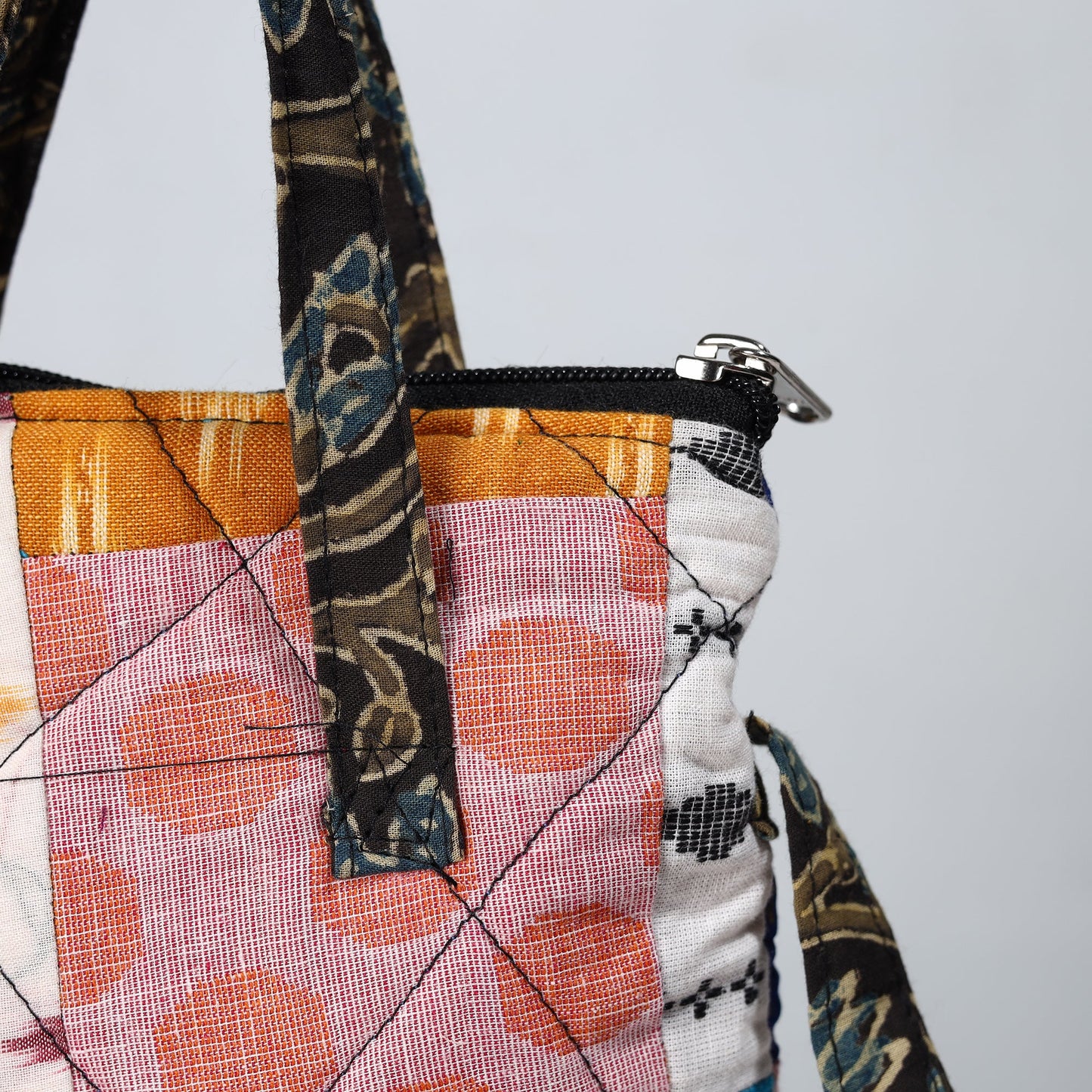 Handmade Quilted Cotton Patchwork Sling Bag 19