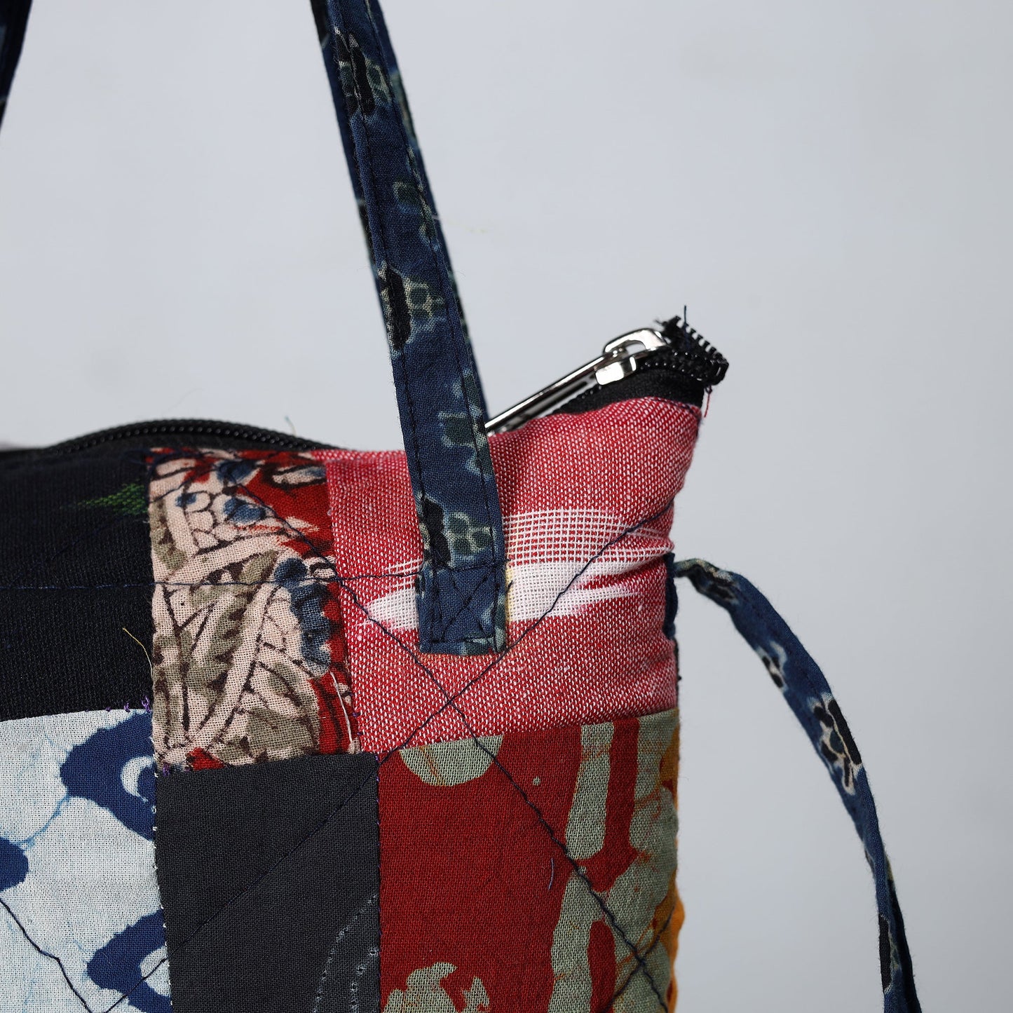 Multicolor Handmade Quilted Cotton Patchwork Sling Bag 35