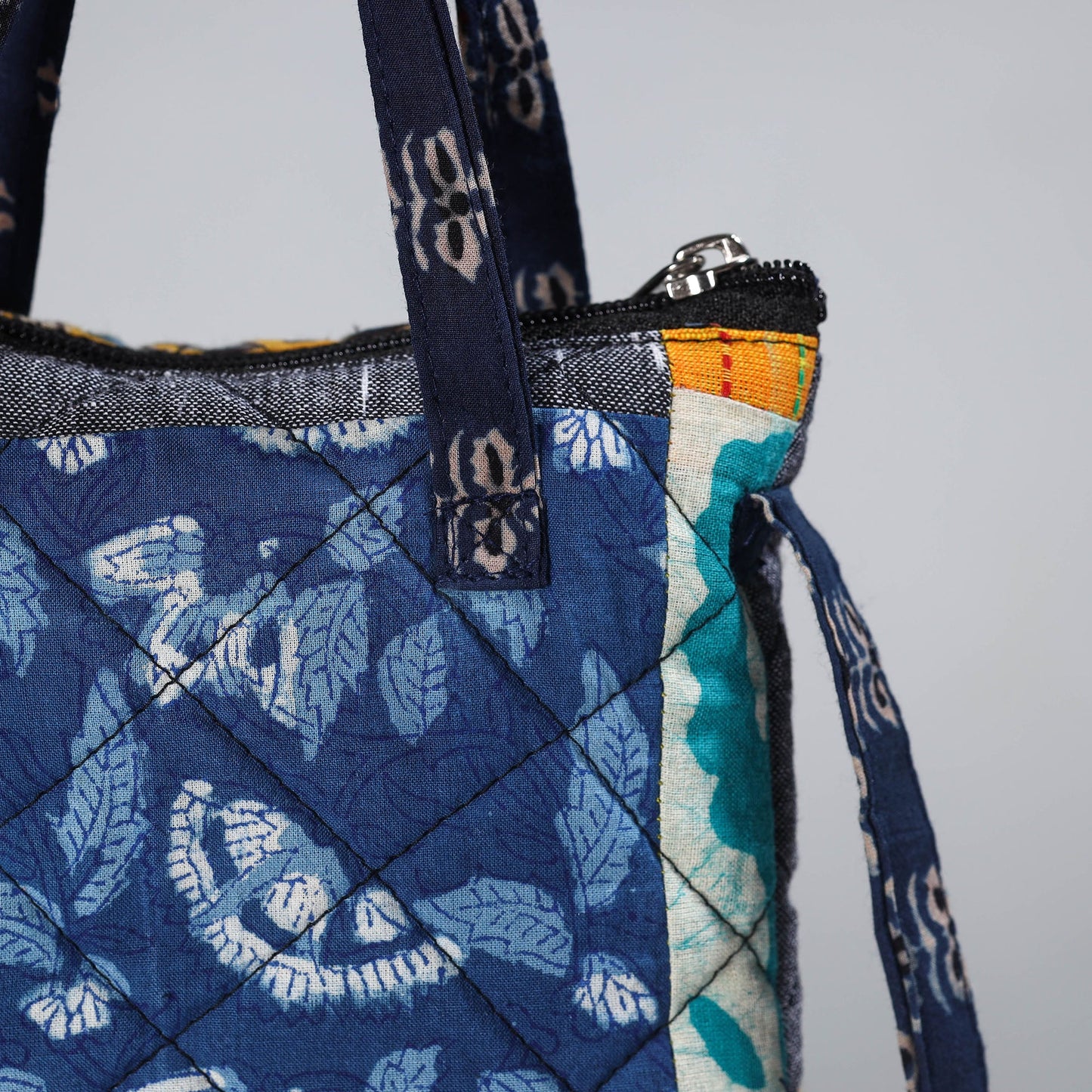 Handmade Quilted Cotton Patchwork Sling Bag 01