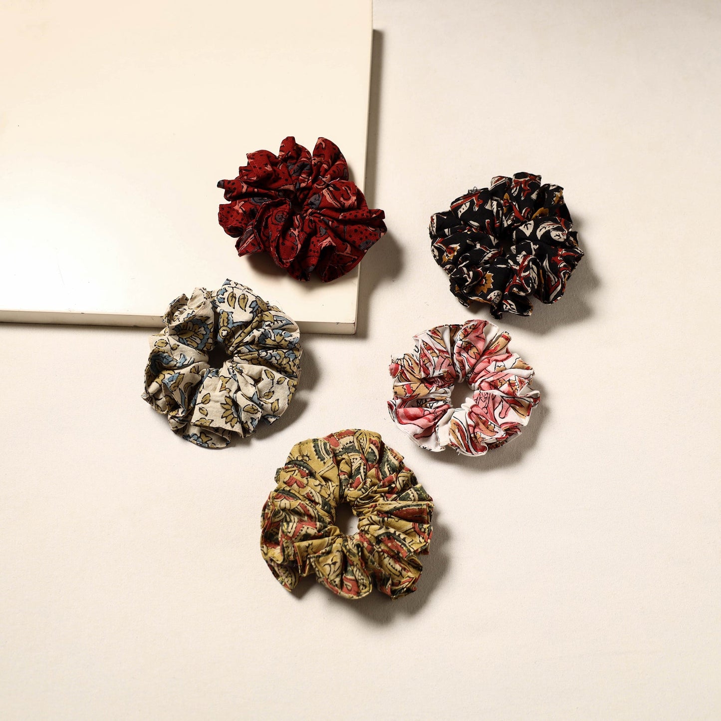 Multicolor - handmade rubber band/scrunchies (set of 5) 20
