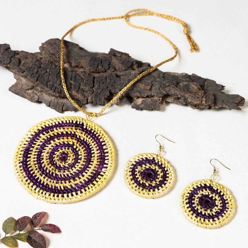 Handmade Sikki Grass Necklace Set