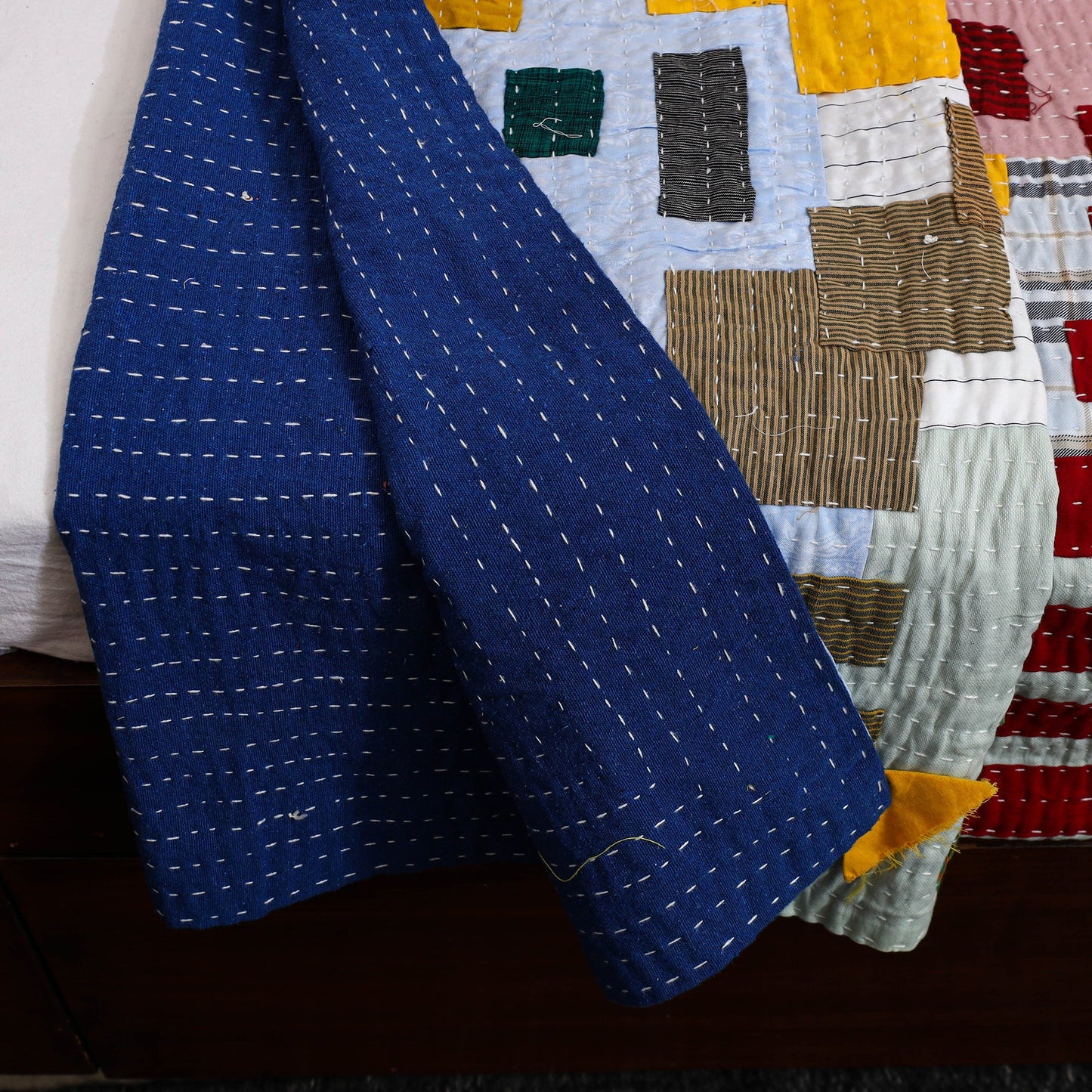 Multicolor Handmade Tagai Work Patchwork Quilt