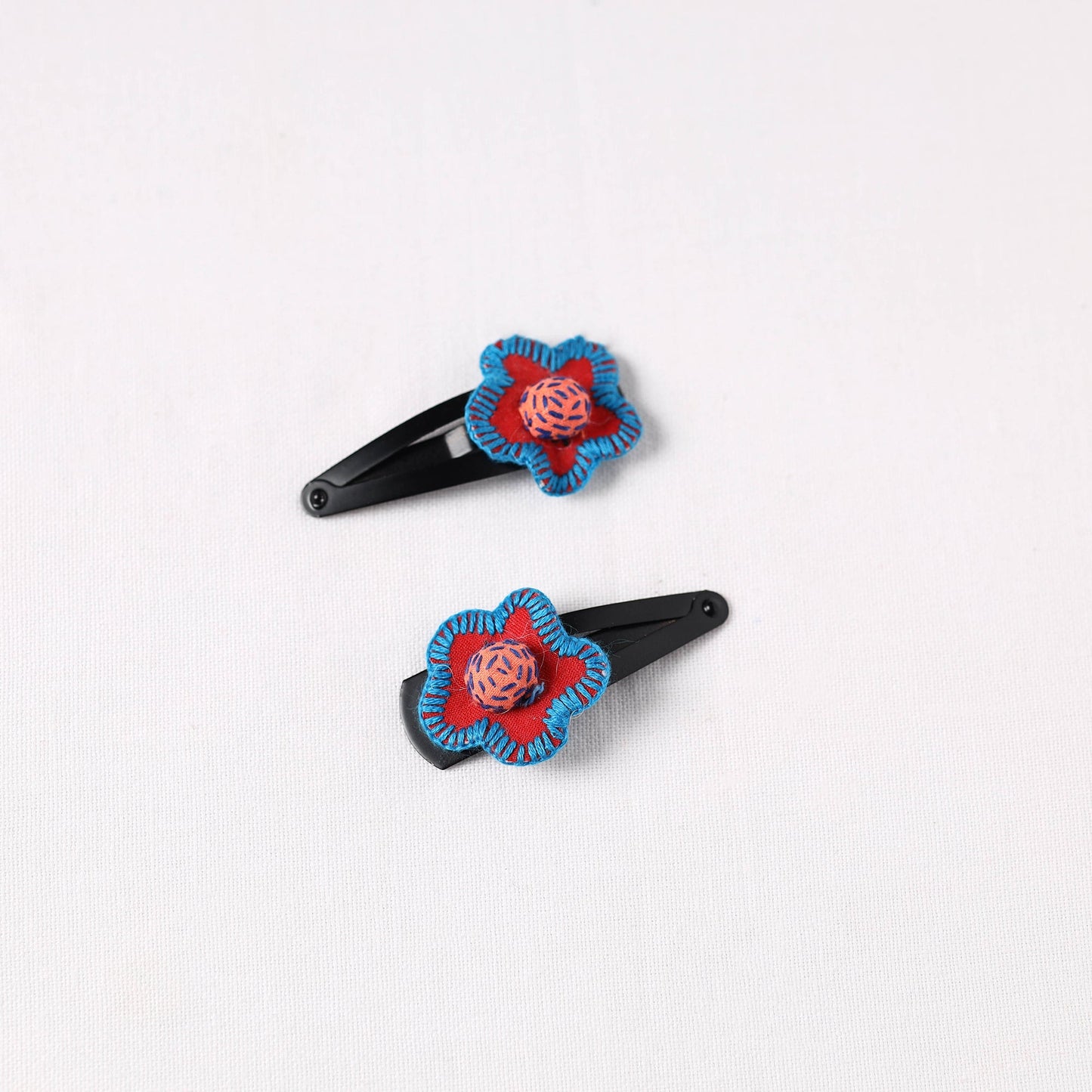 Handmade Thread Work Tik-Tak Hair Clips (Set of 2)
