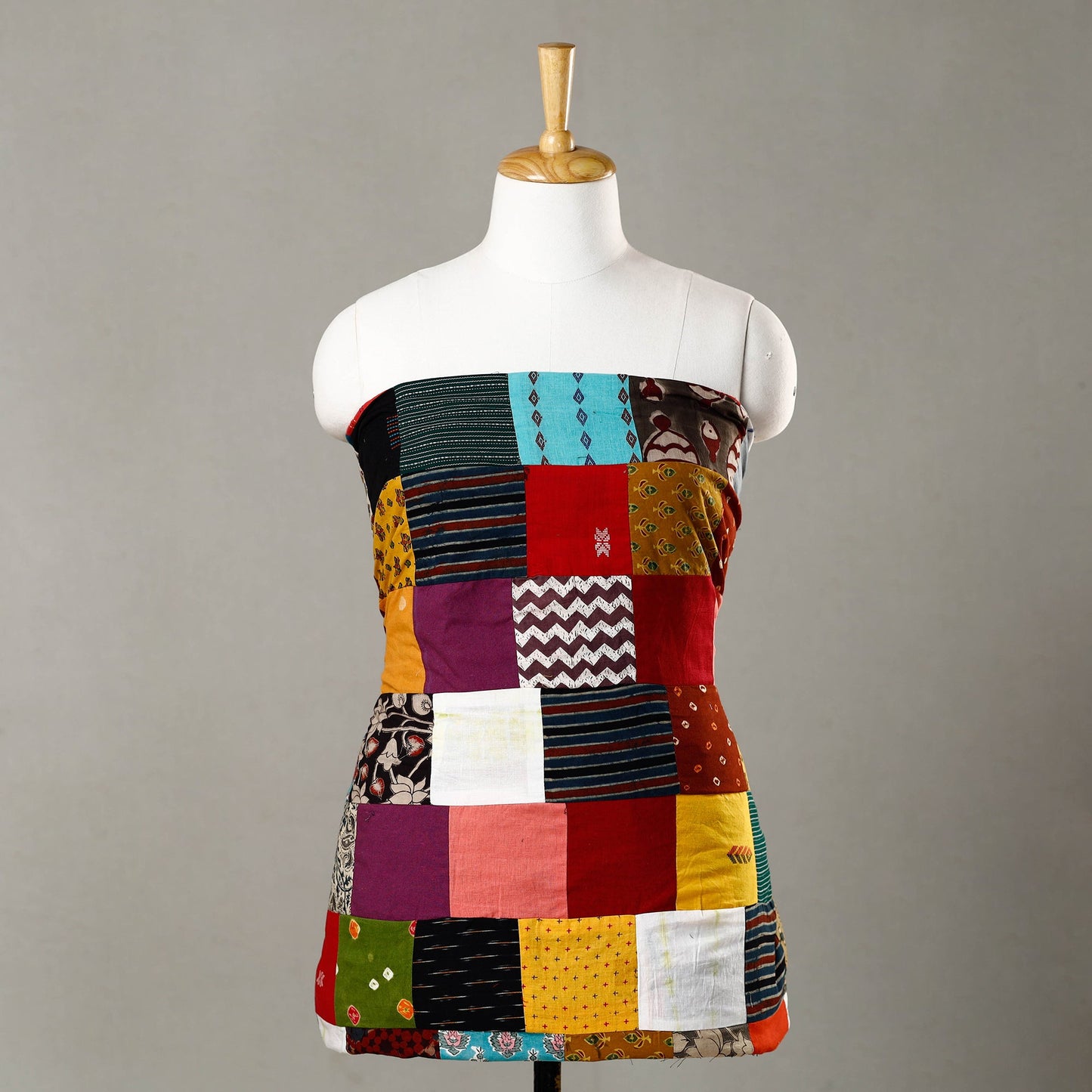 Handmade Tukdi Kaam Patchwork Cotton kurta Material - (3 meter) 01