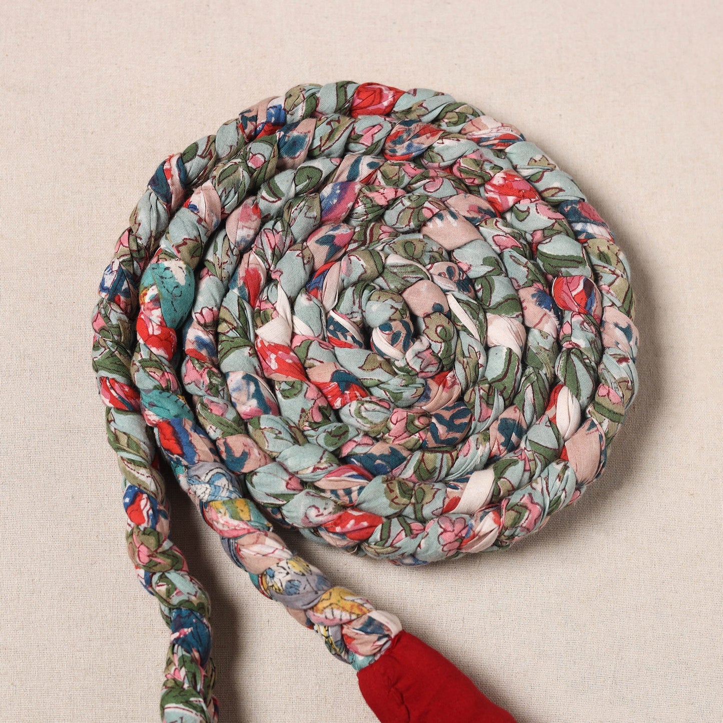 Handmade Upcycled Fabric Skipping Rope
