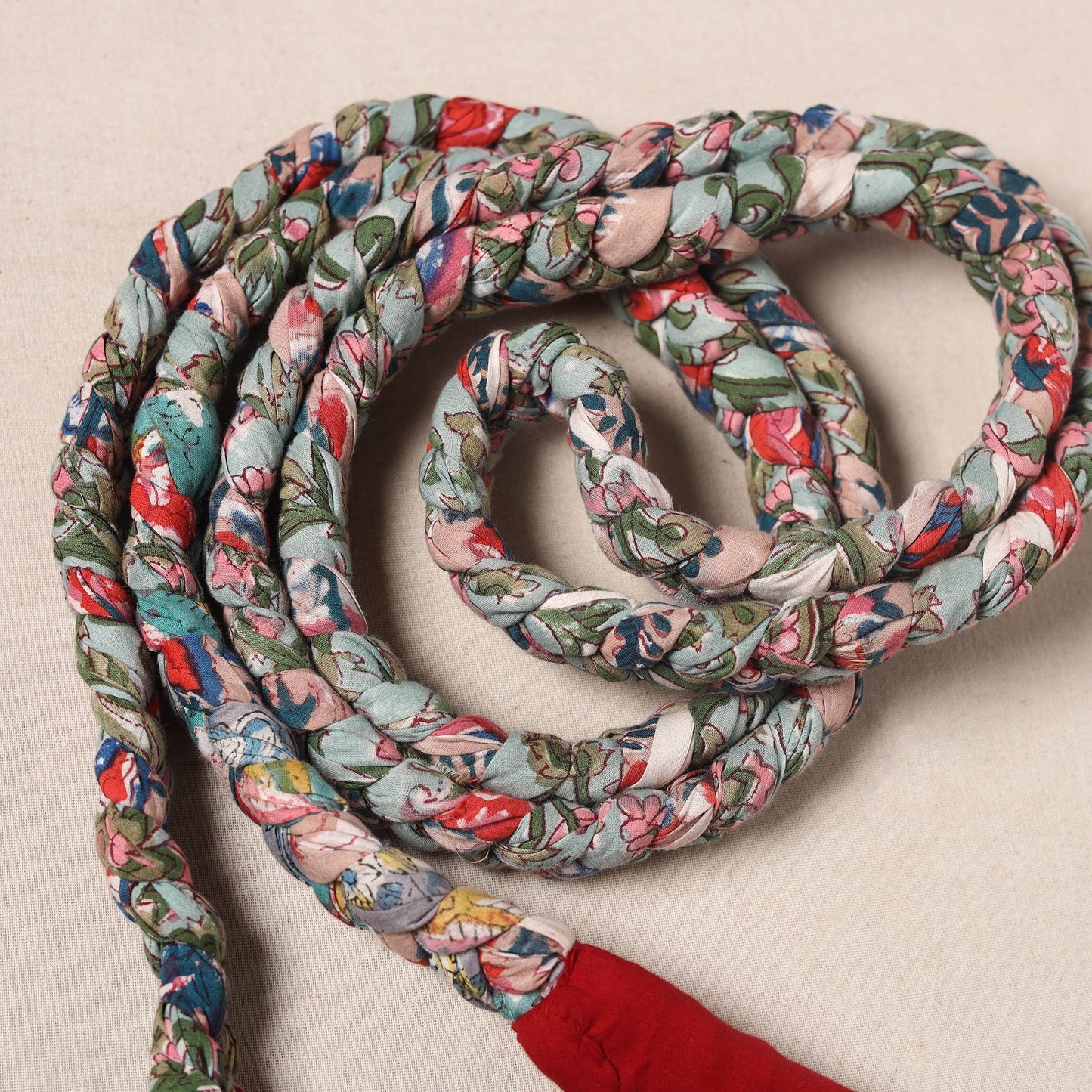 Handmade Upcycled Fabric Skipping Rope