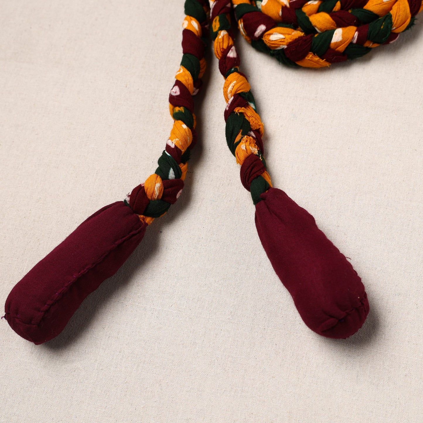 Handmade Upcycled Fabric Skipping Rope