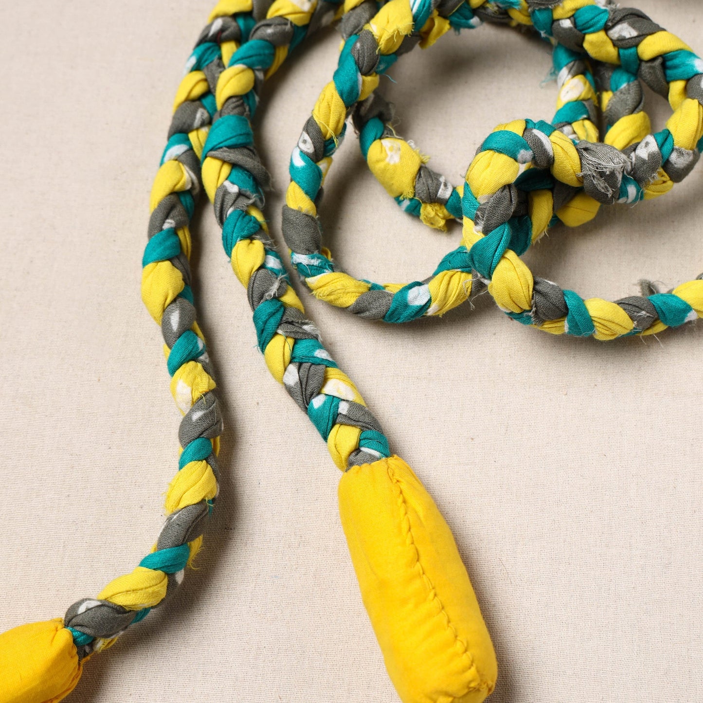 Handmade Upcycled Fabric Skipping Rope