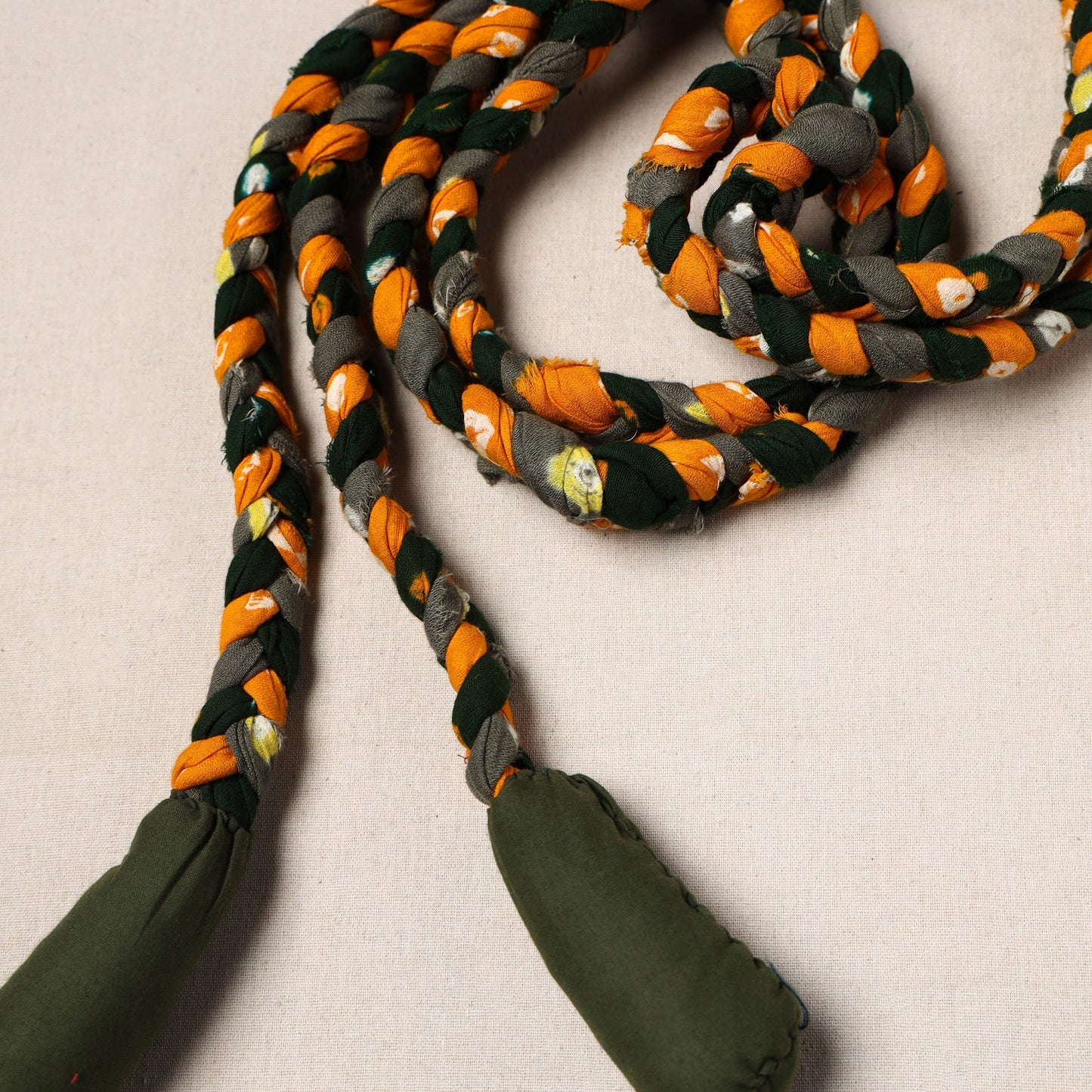Handmade Upcycled Fabric Skipping Rope