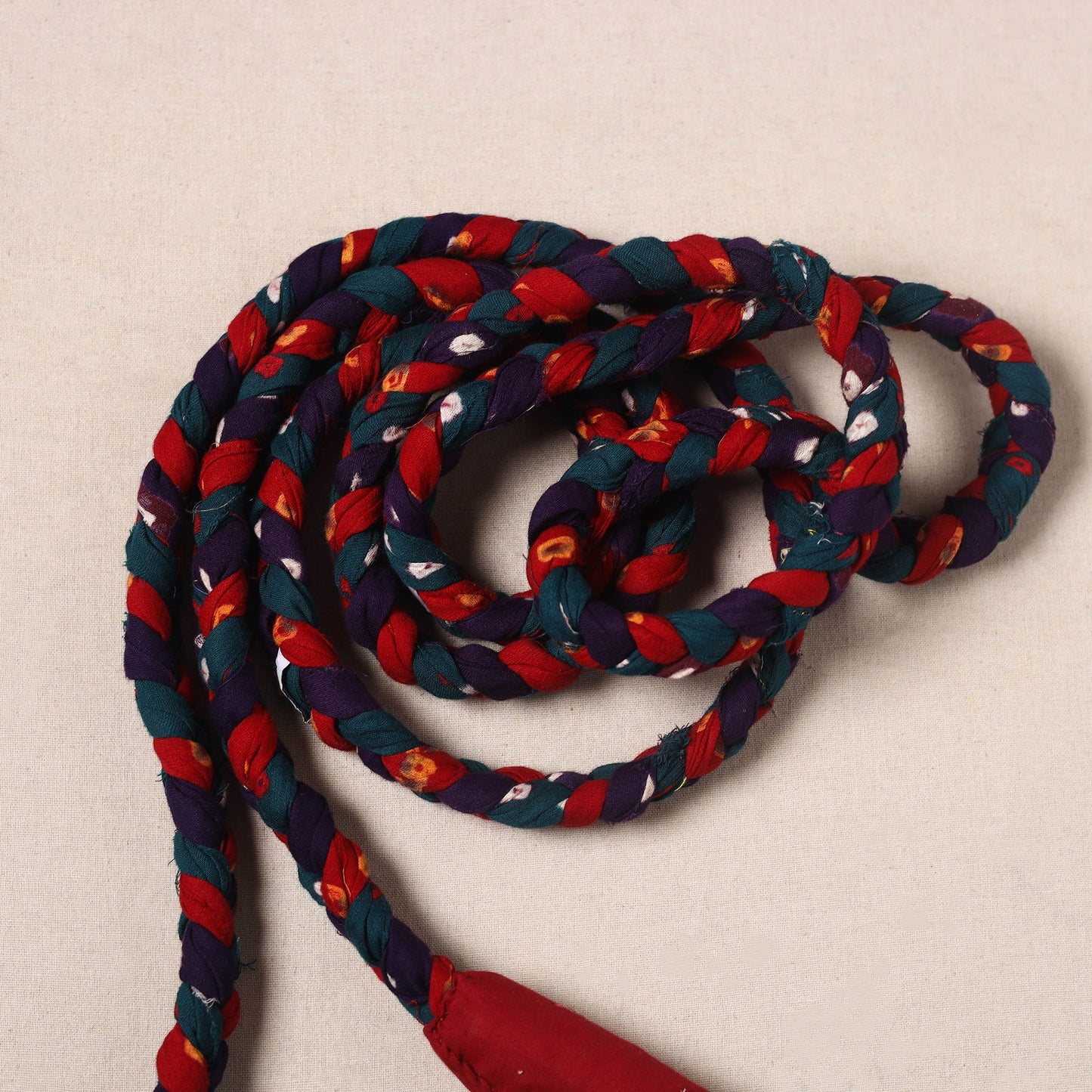 Handmade Upcycled Fabric Skipping Rope