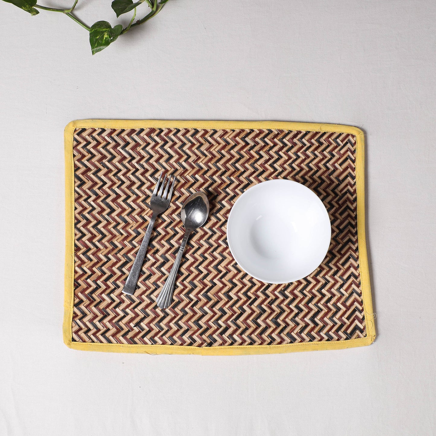 Multicolor Handmade Water Hyacinth Table Mat from Assam