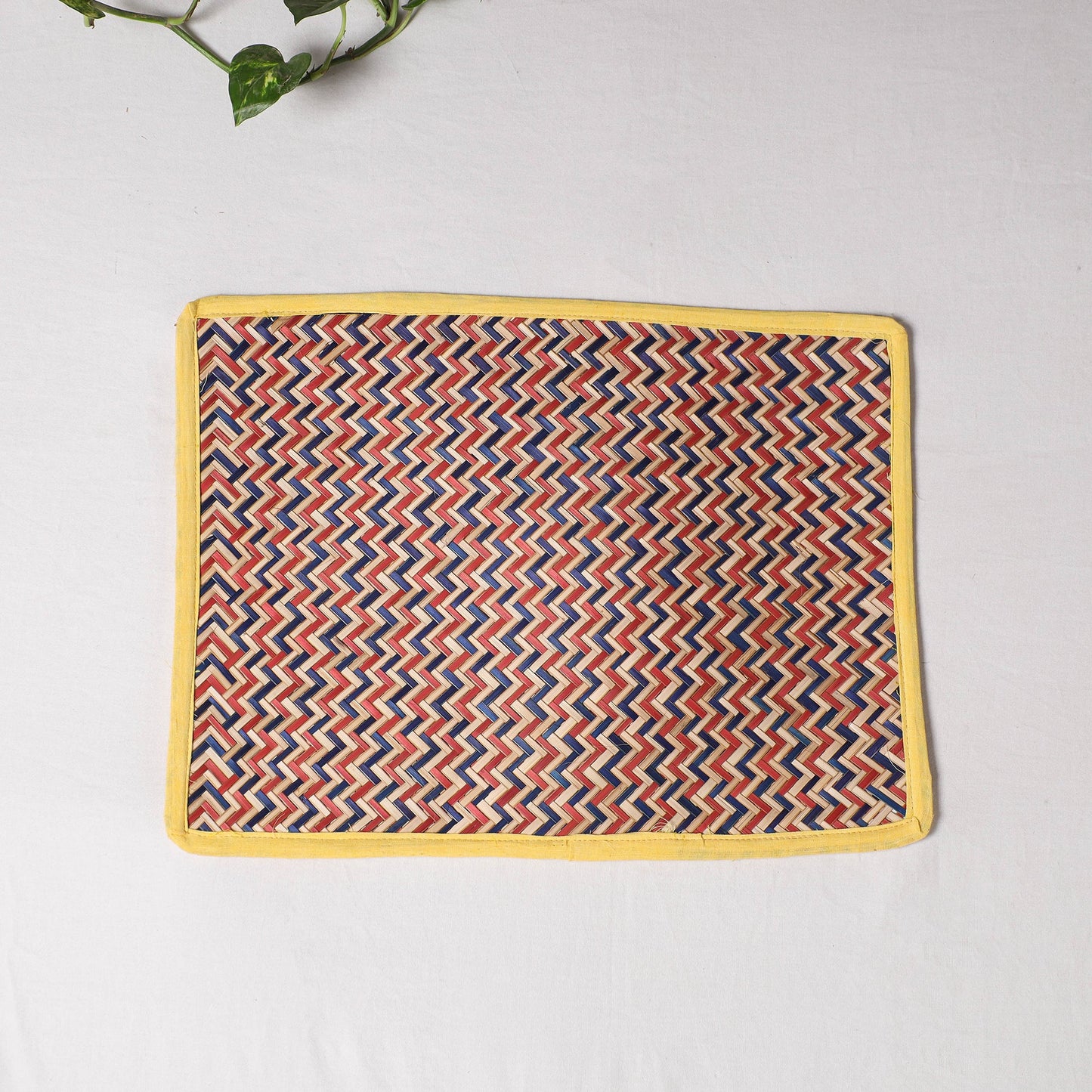 Muticolor Handmade Water Hyacinth Table Mat from Assam