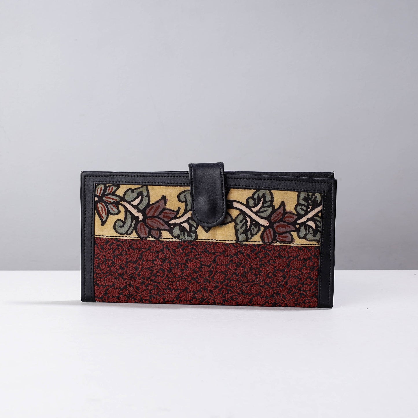 Multicolor Handpainted Kalamkari Natural Dyed Cotton Clutch