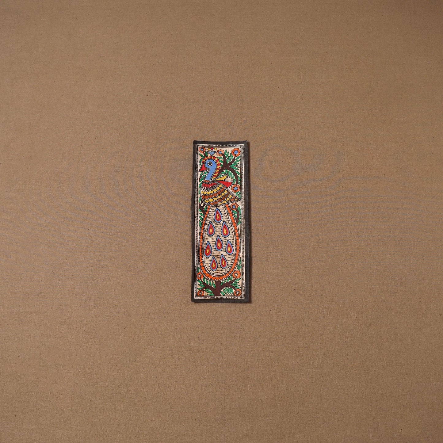 Handpainted madhubani painting by hira devi (11 x 3 in) 66