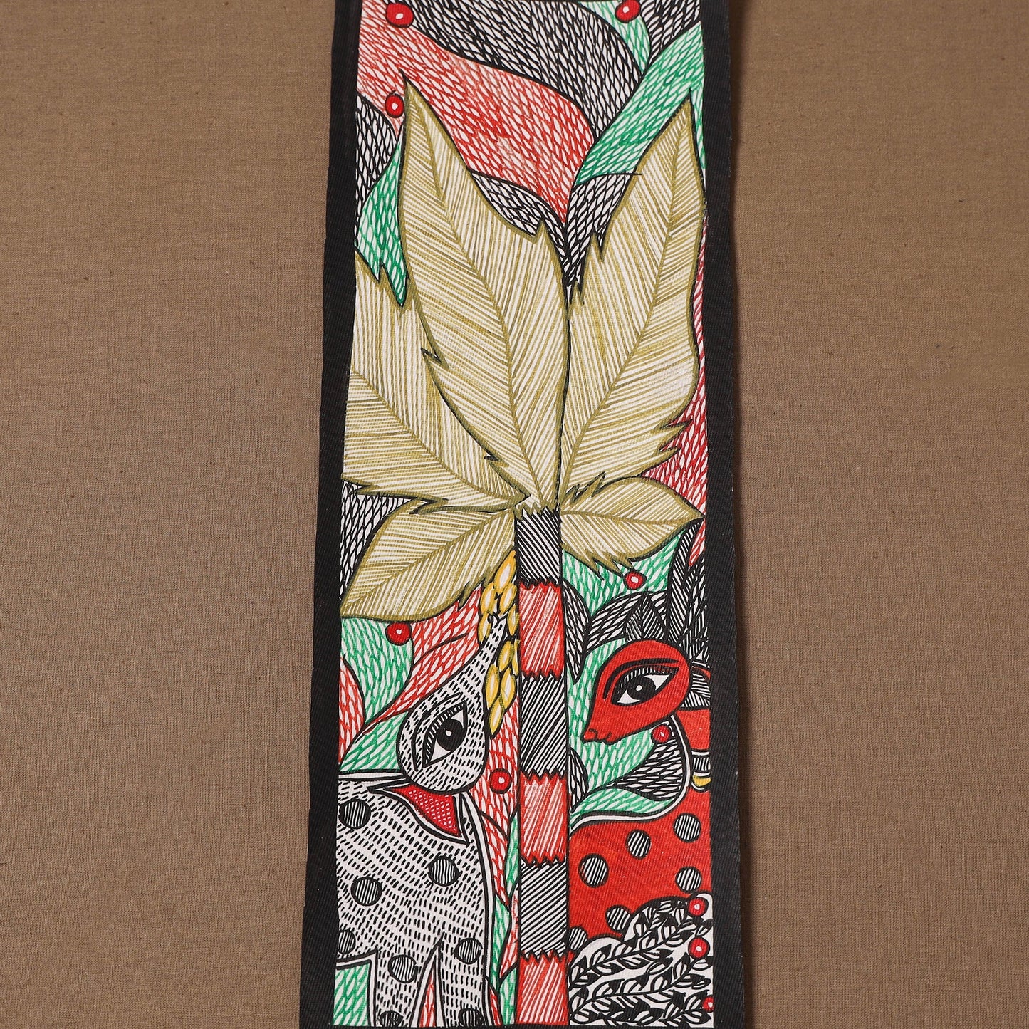 Handpainted madhubani painting by hira devi (15 x 5 in) 120