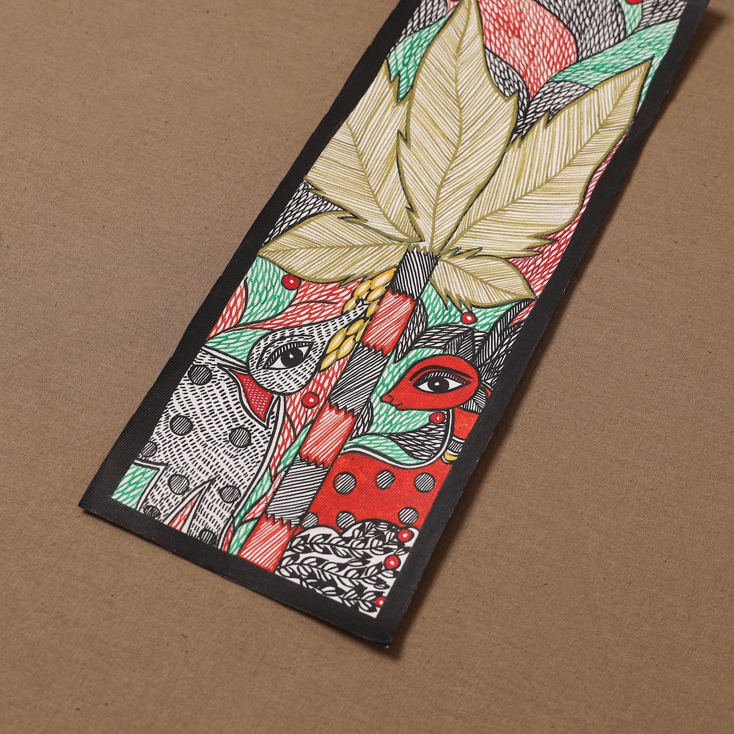 Handpainted madhubani painting by hira devi (15 x 5 in) 120