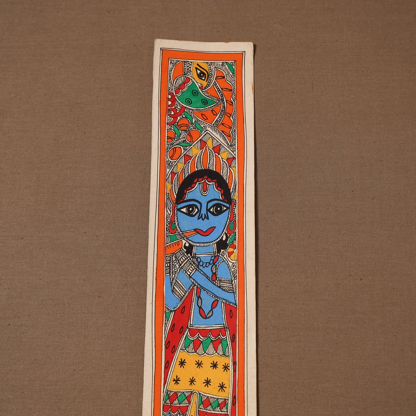 Handpainted madhubani painting by hira devi (22 x 3 in) 100