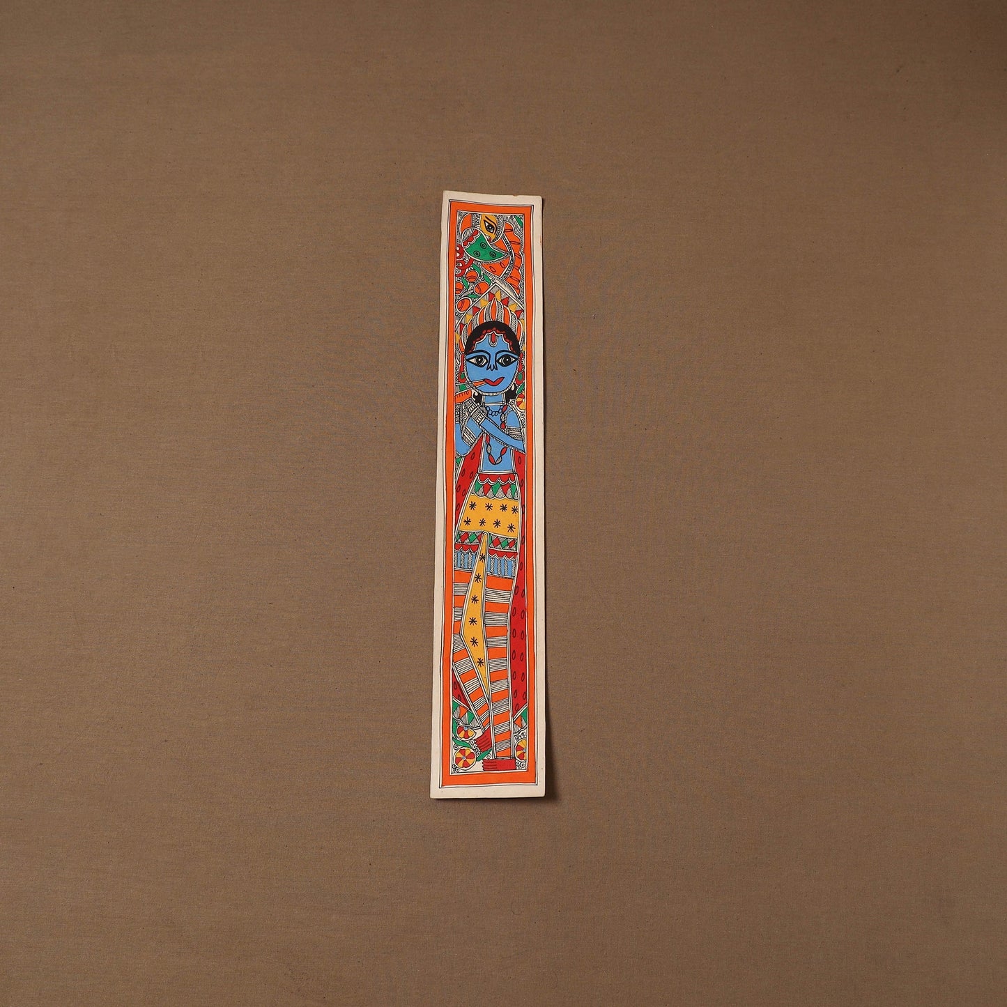 Handpainted madhubani painting by hira devi (22 x 3 in) 100