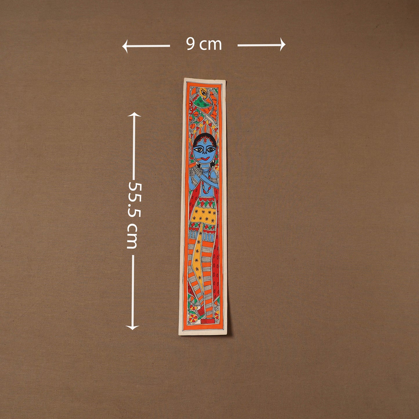 Handpainted madhubani painting by hira devi (22 x 3 in) 100