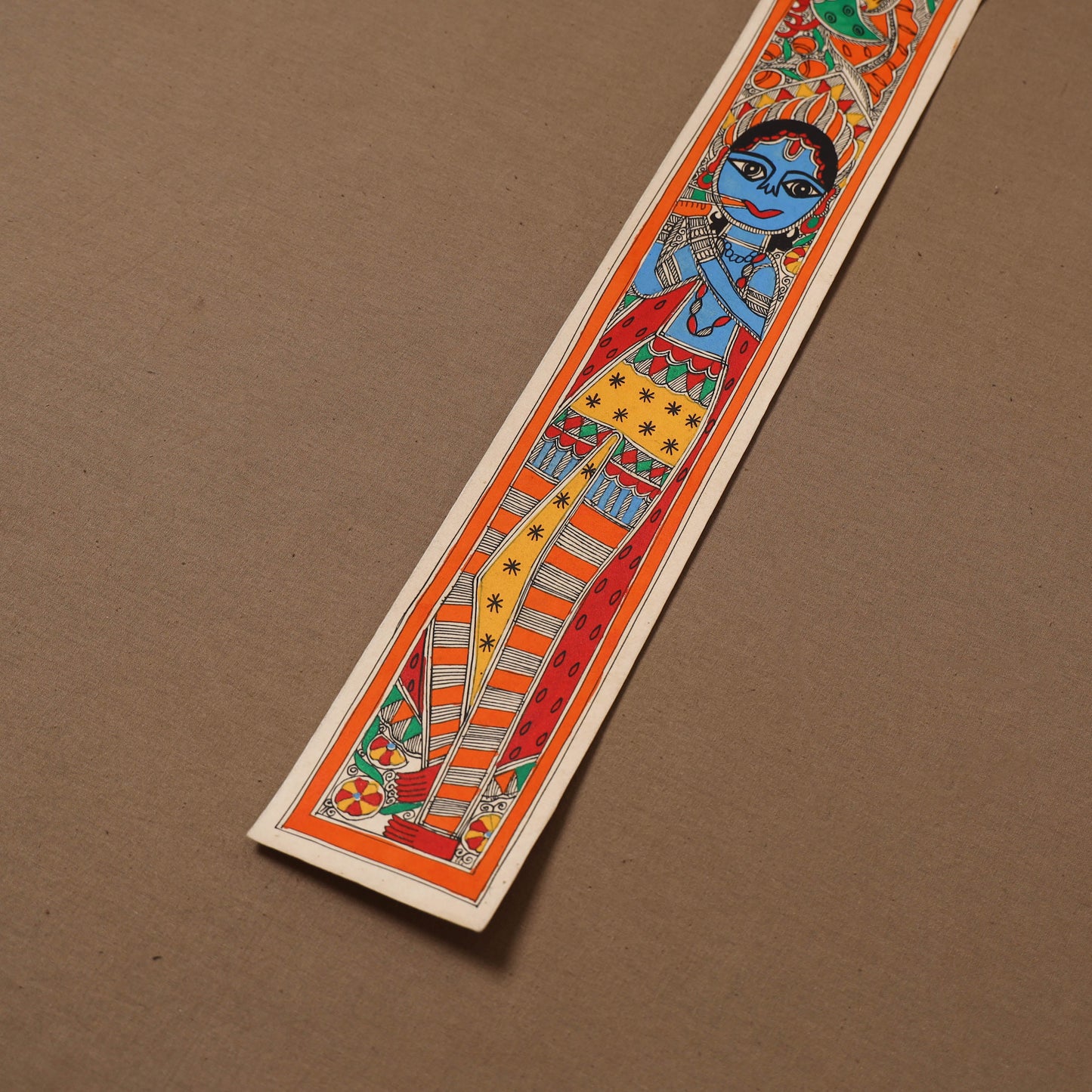 Handpainted madhubani painting by hira devi (22 x 3 in) 100