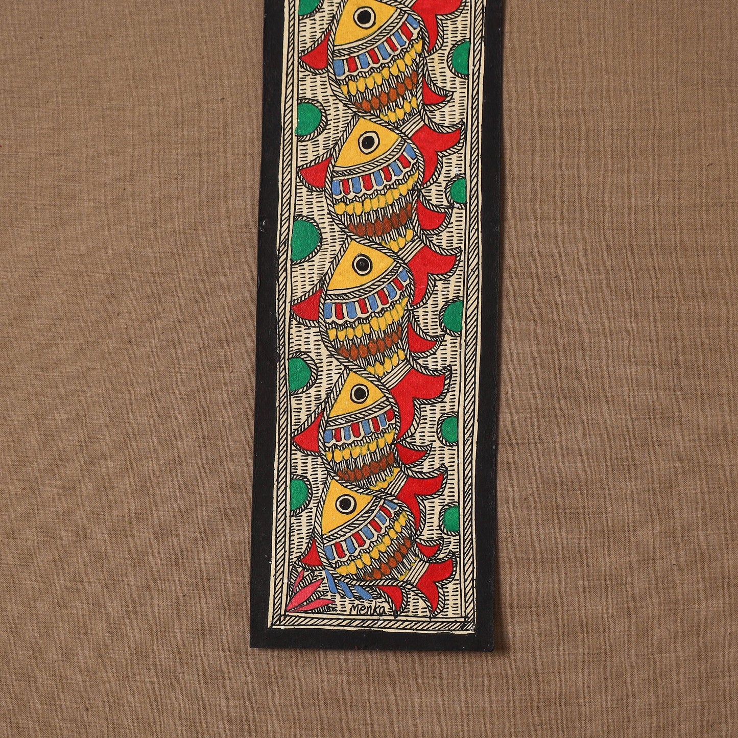 Handpainted madhubani painting by hira devi (22 x 3 in) 97