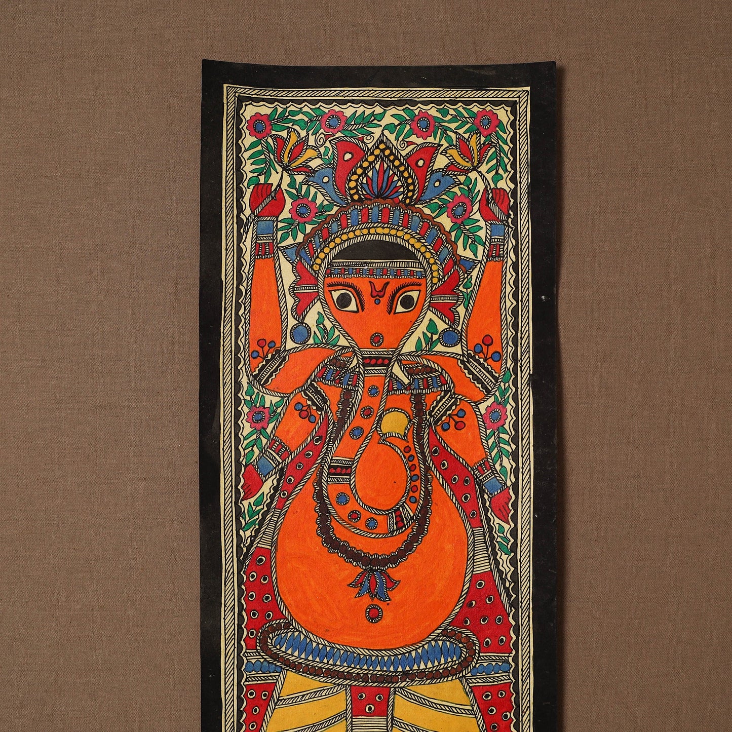 Handpainted madhubani painting by hira devi (22 x 7 in) 45