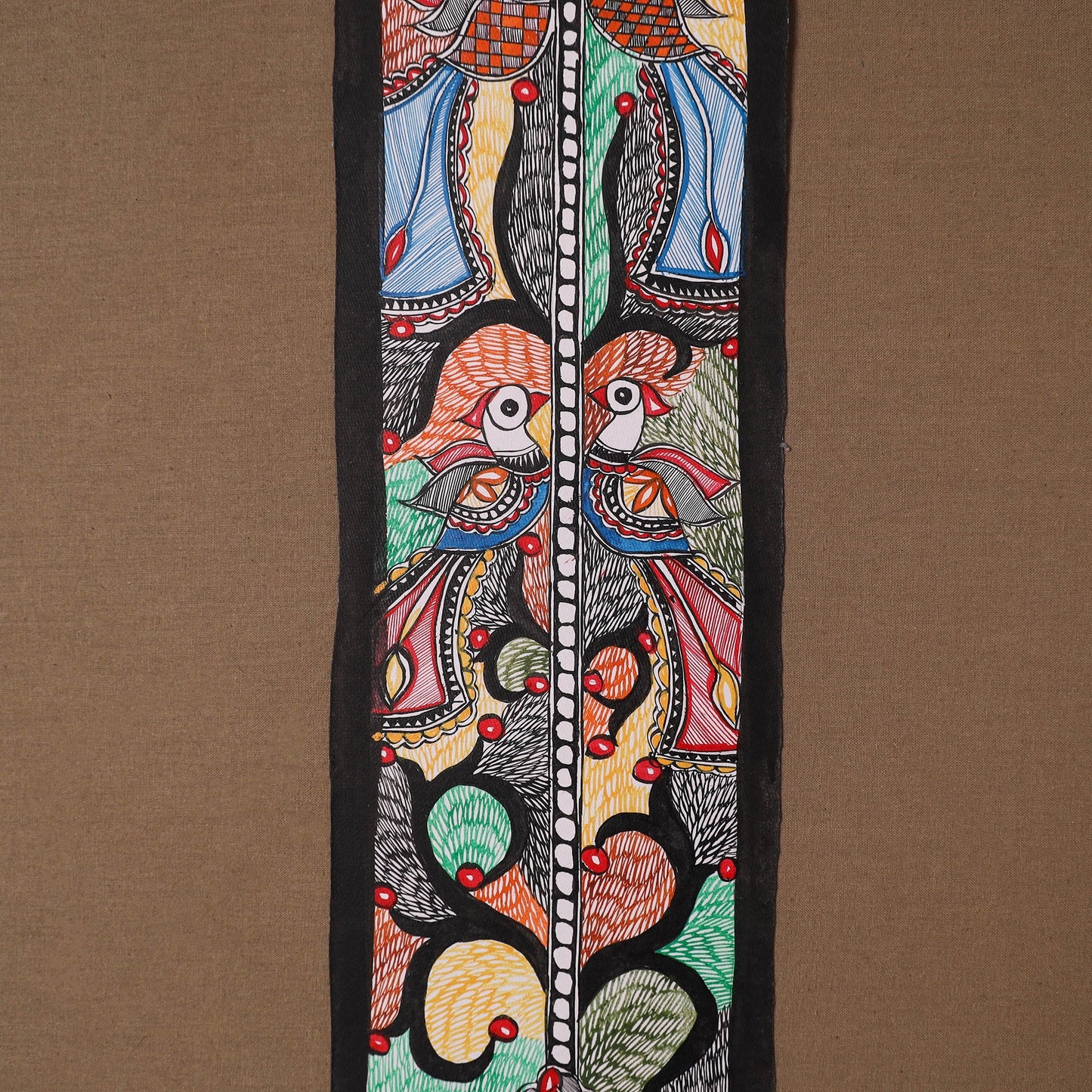 Handpainted madhubani painting by hira devi (30 x 5 in) 49