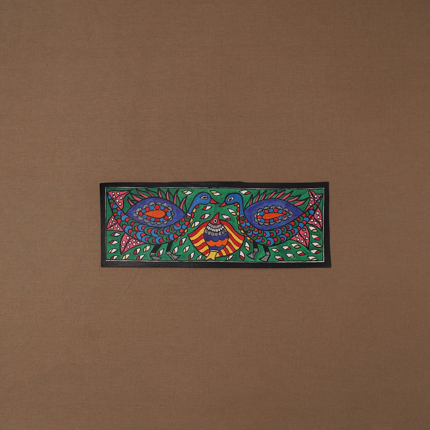 Handpainted madhubani painting by hira devi (5 x 15 in) 51